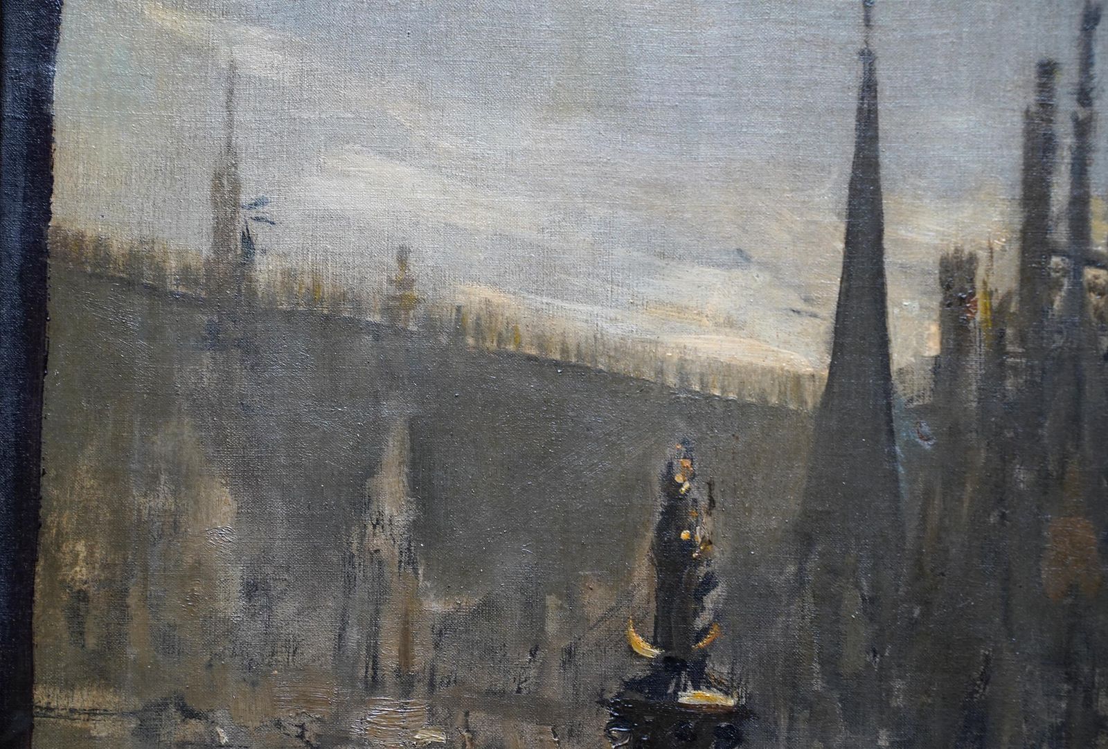 Art Celebrations At Marienplatz, Munich French 1900 Art City Landscape Oil Paintingcirca 1900 photo