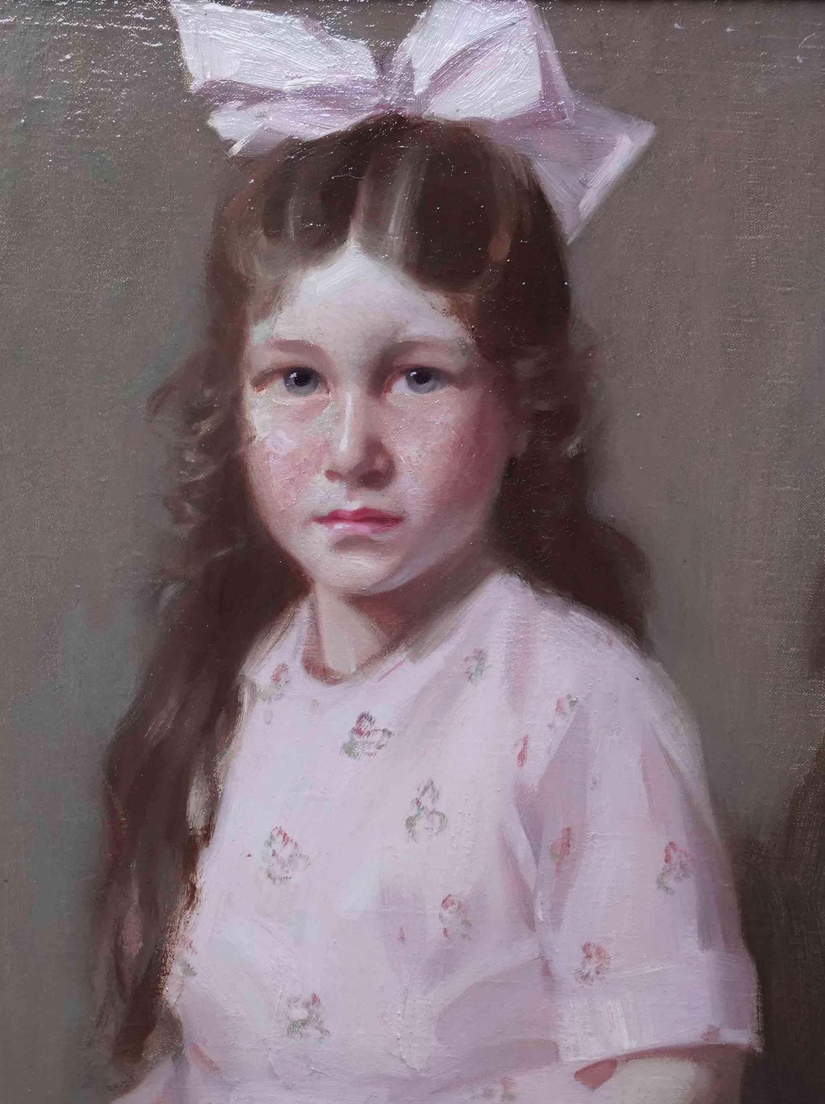 James Bell Andersonportrait Of A Girl With Hat   Scottish 1919 Art Oil Painting Edinburgh Artist1919 photo Art