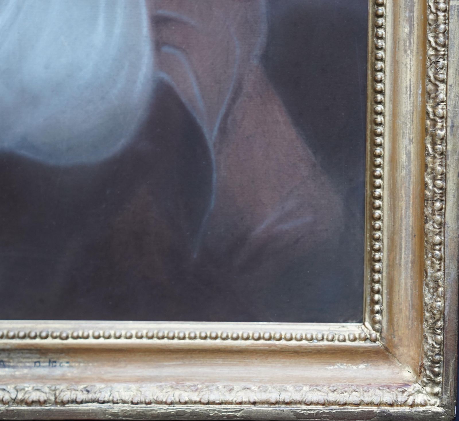 John Russell (Att)Portrait Of Lady In Mob Cap   British Old Master 18th Century Art Oil Paintingcirca 1790 photo vintage