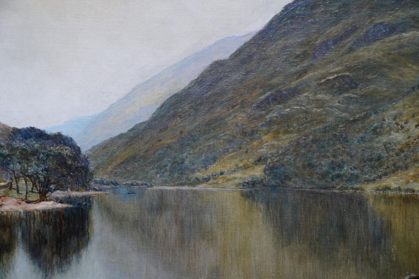 photo furniture William Youngloch Eck, Scotland   Scottish Edwardian Art Landscape Oil Painting Circa 1908