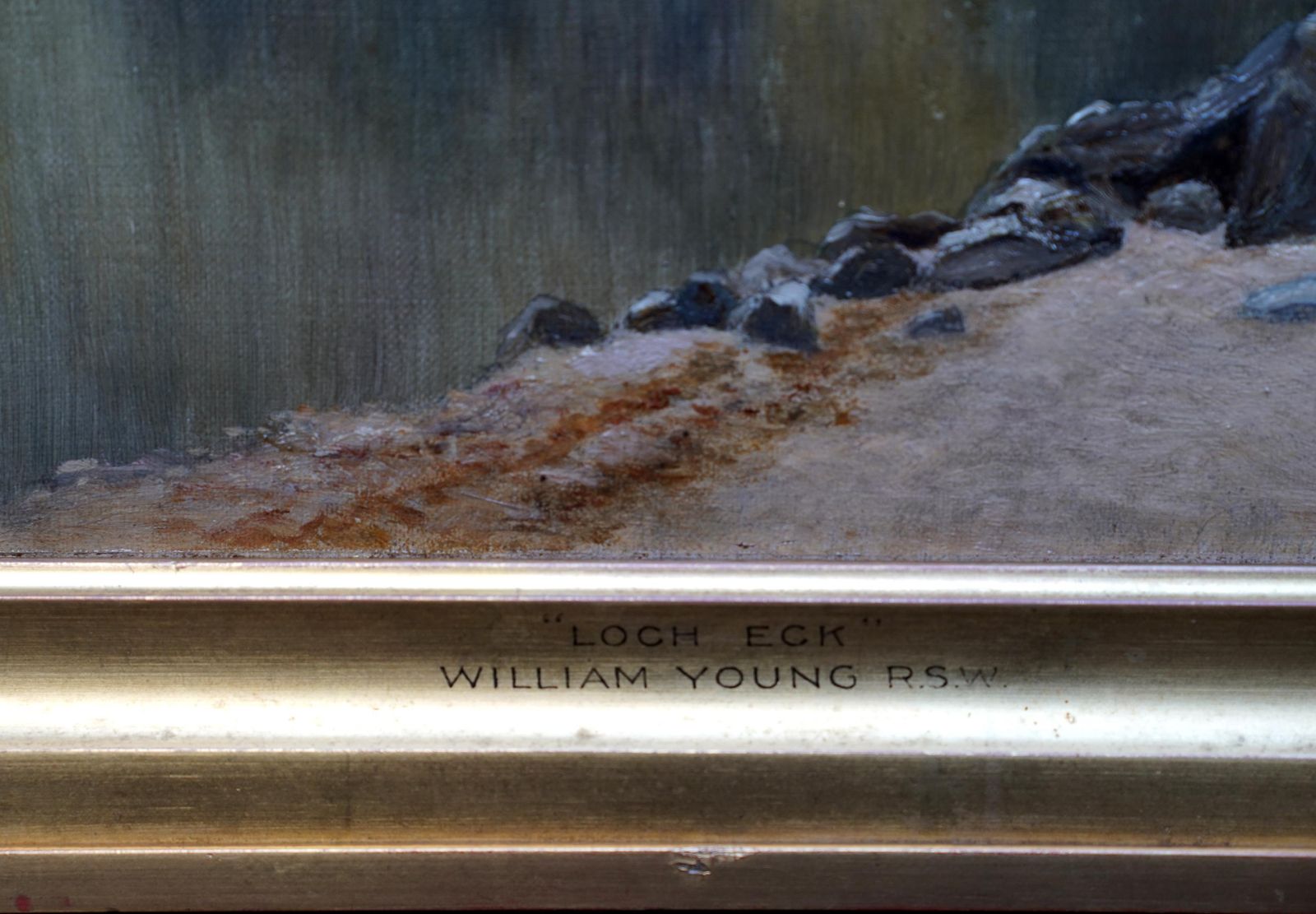 photo for sale William Youngloch Eck, Scotland   Scottish Edwardian Art Landscape Oil Painting Circa 1908