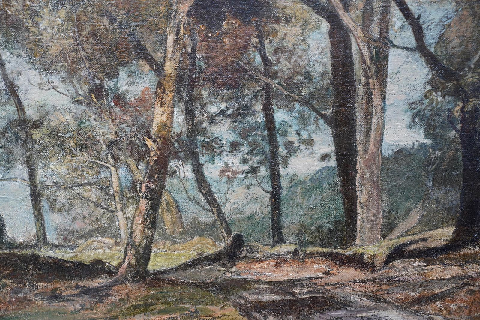 Oliver Hall, R.A., R.E., R.S.W.Woodland Path   British Impressionist Art 1930 Wooded Landscape Oil Paintingcirca 1930 photo buy