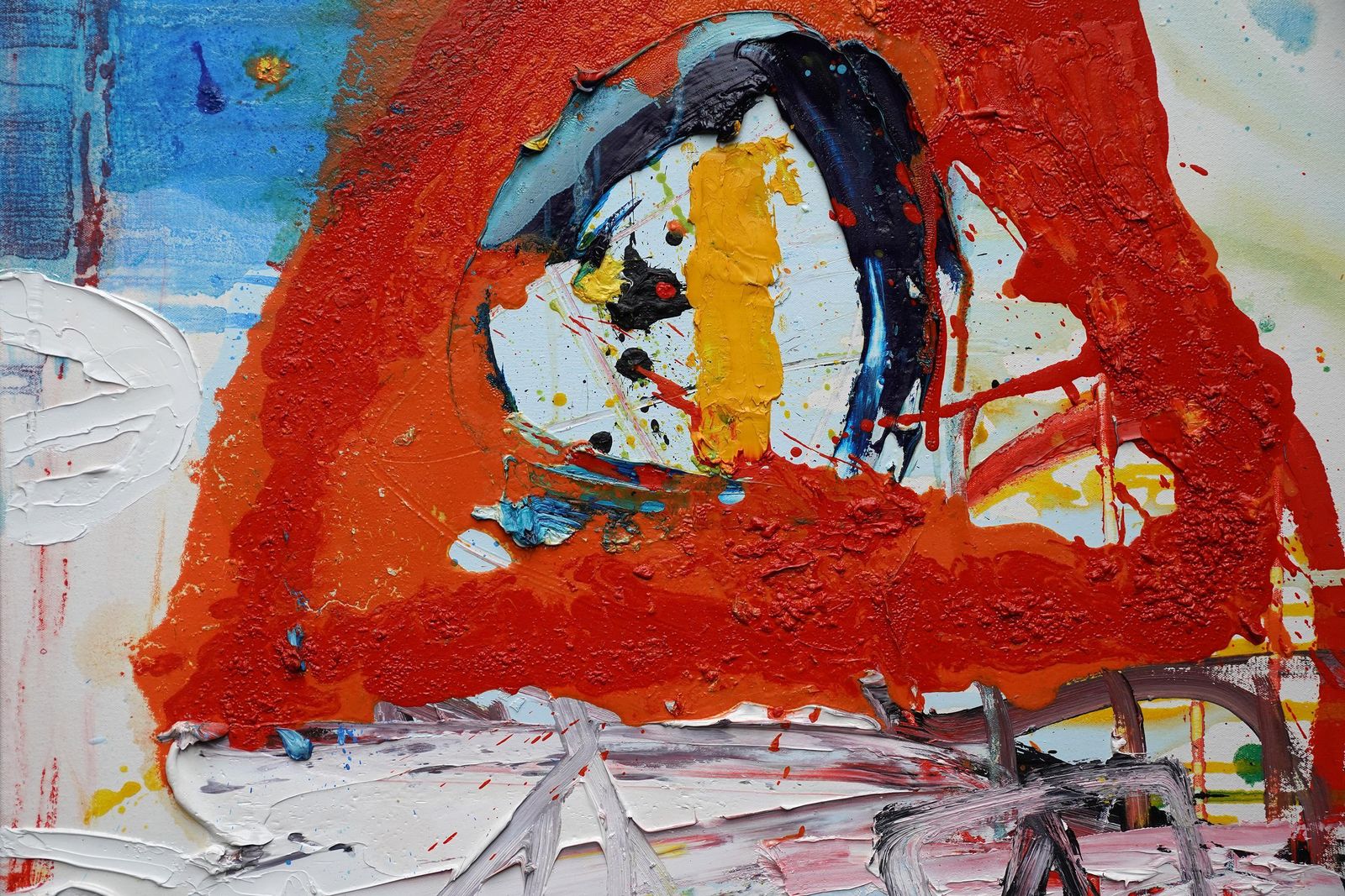 Iain Robertsonsunset   Scottish Abstract Expressionist Contemporary Art Oil Painting Cornwall2006 photo for sale