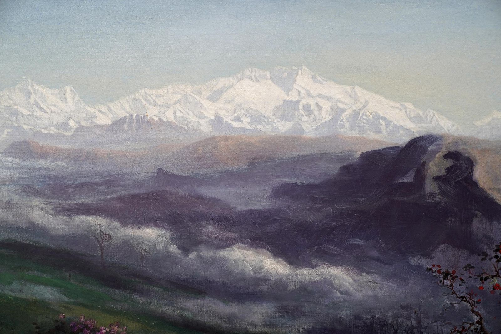 Arthur Severnlandscape With Distant Mountains   British Victorian Art Landscape Oil Painting 1899 photo buy