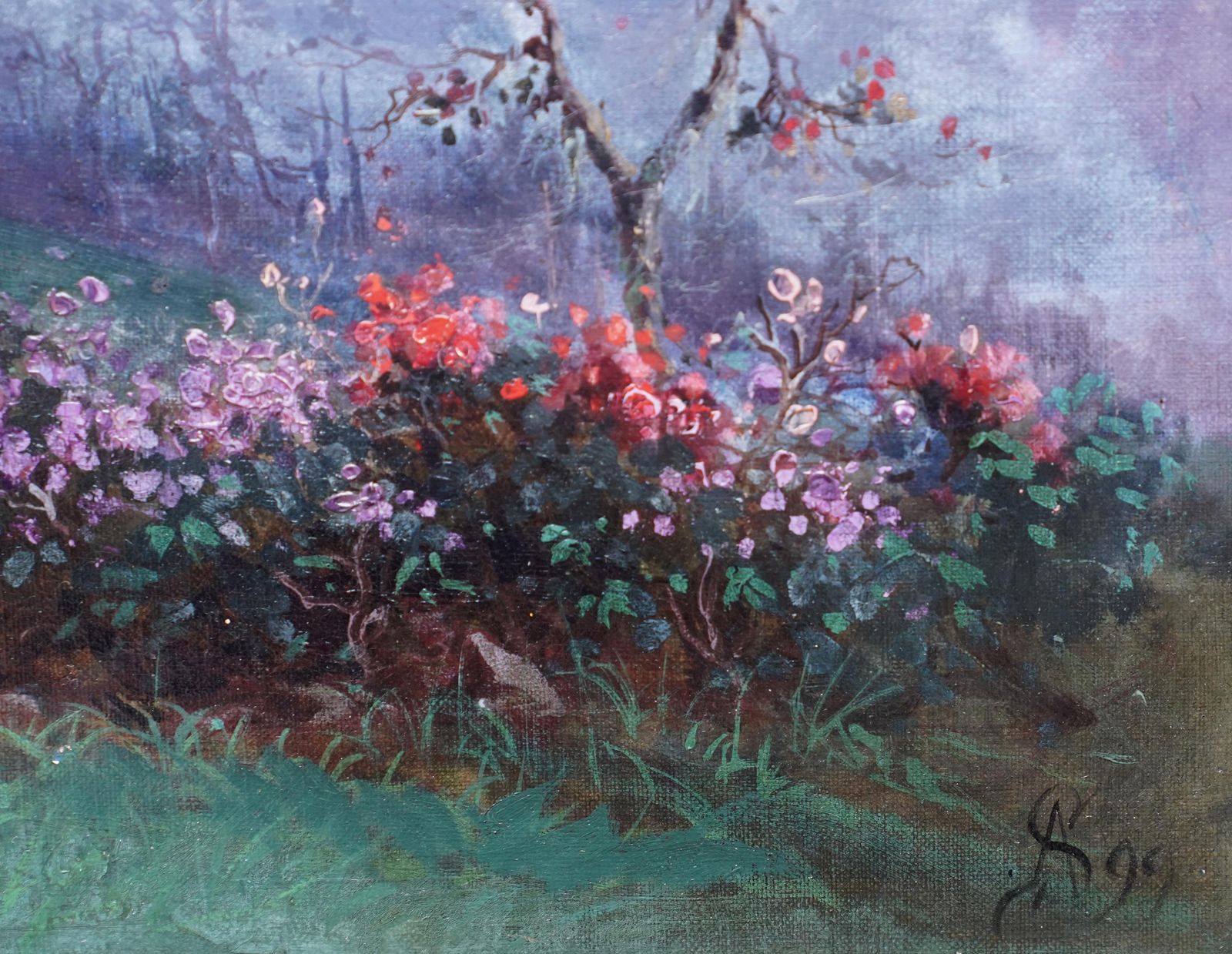 photo furniture Arthur Severnlandscape With Distant Mountains   British Victorian Art Landscape Oil Painting 1899