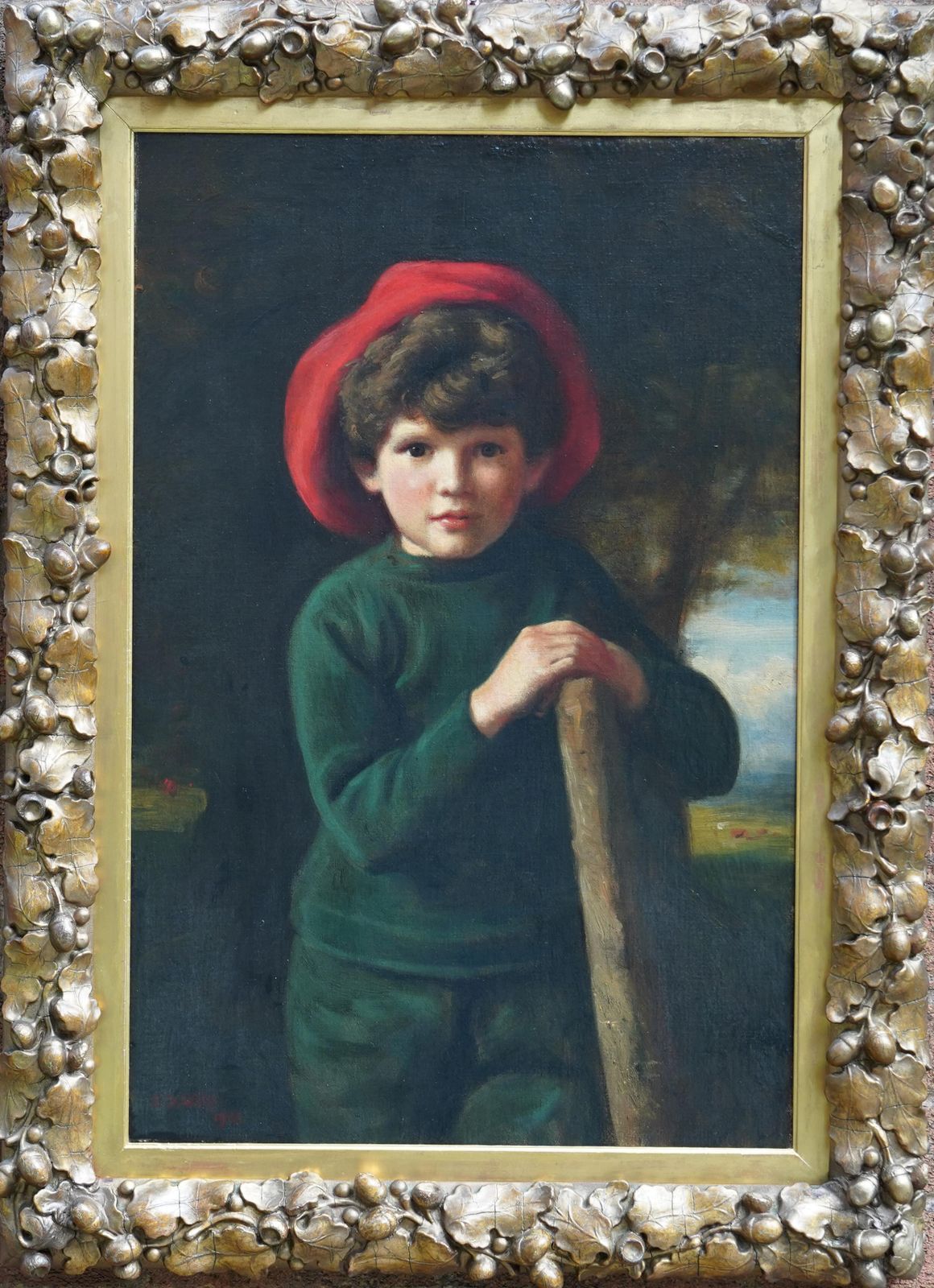 Edward Francis Wellsportrait Of Brian De Lolme Bullock   British Edwardian Art Oil Painting1908