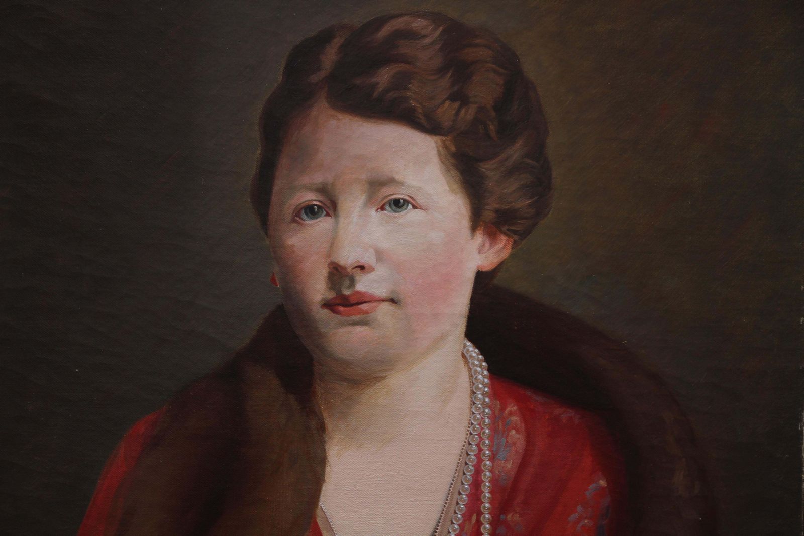 James Robert Granville Exleyportrait Of Elizabeth Exley   British Art Deco 1930's  Portrait Oil Paintingcirca 1935 photo 3878.0