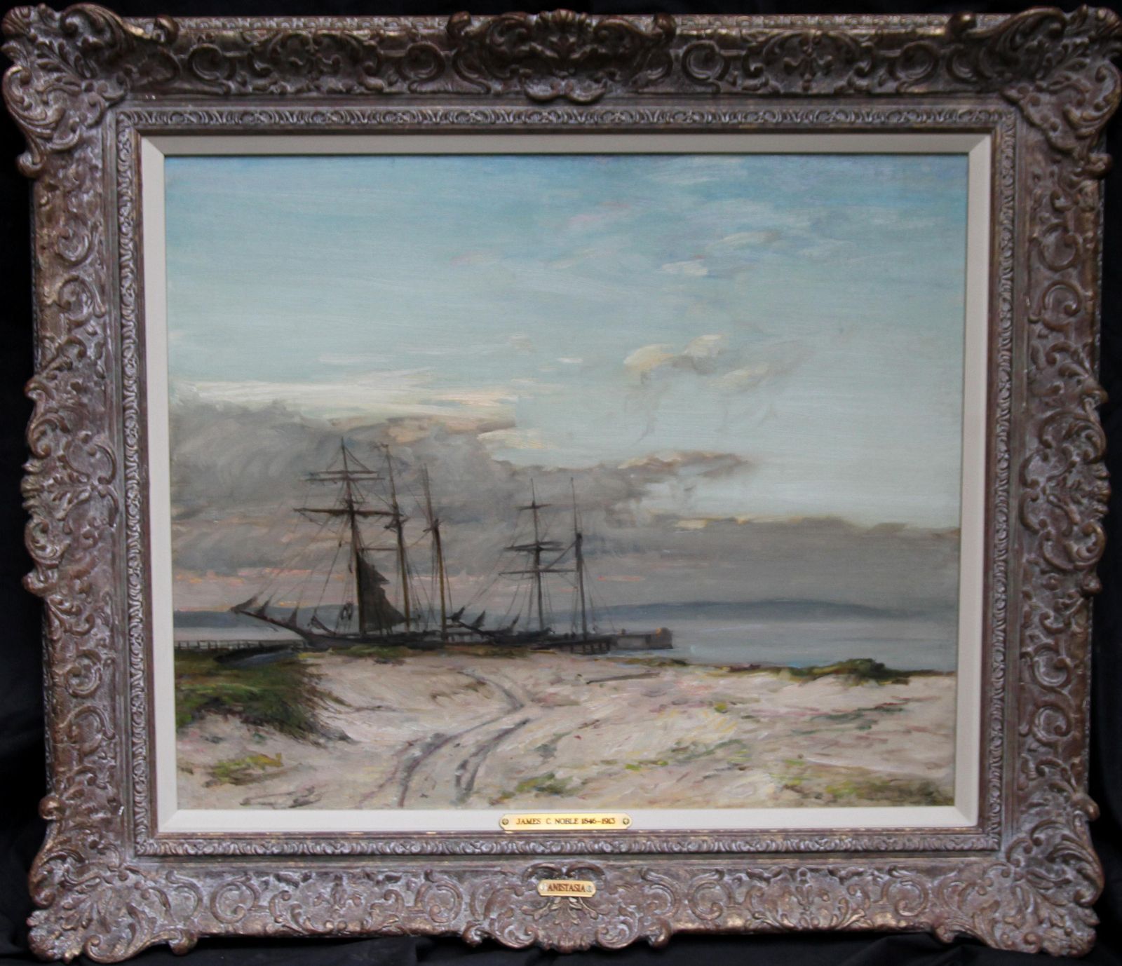 James Campbell Noblethe Anastasia   Scottish Impressionist 1911 Norwegian Marine Art Oil Paintingcirca 1911