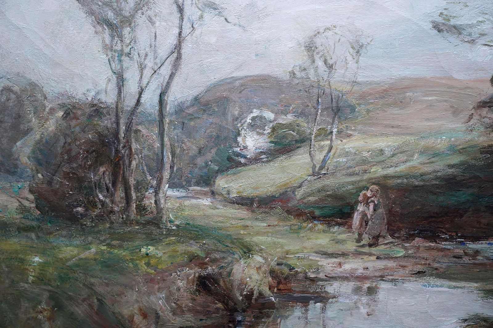 George Whitton Johnstonea Shady Pool   Scottish Edwardian Impressionist Art Landscape Oil Painting1901 photo Art