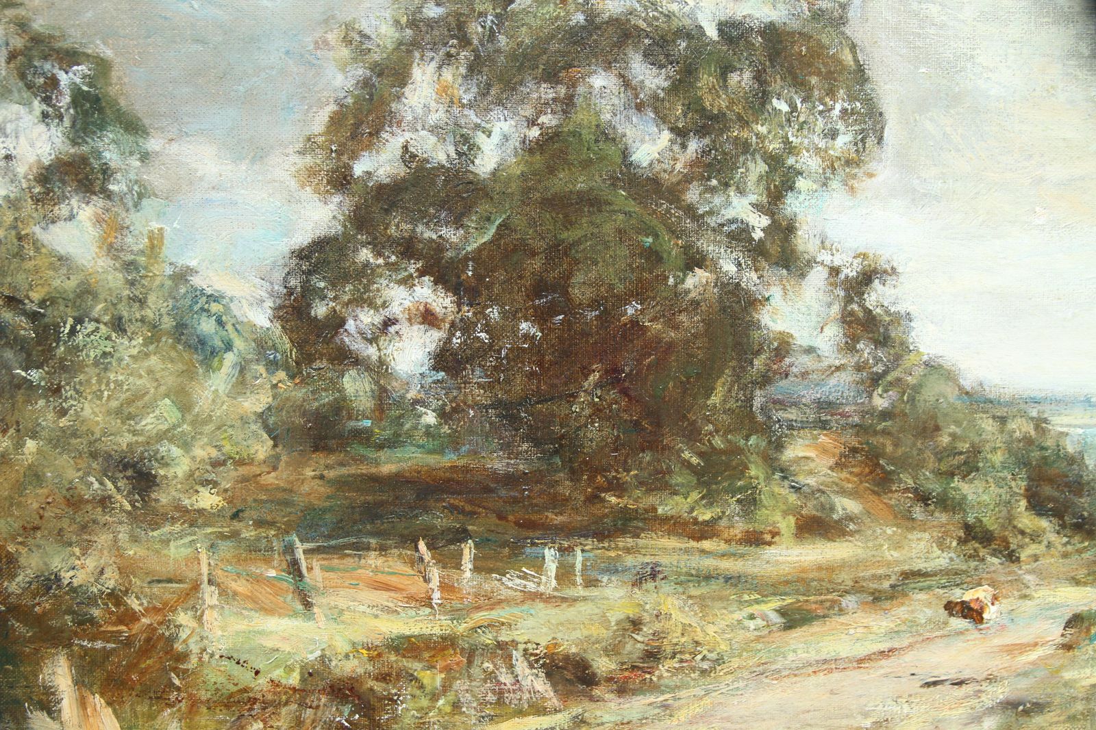 Sir Charles James Lawton Wingateglimpse Of The Sea   Scottish 1915 Art Impressionist Landscape Oil Painting Circa 1915 photo buy