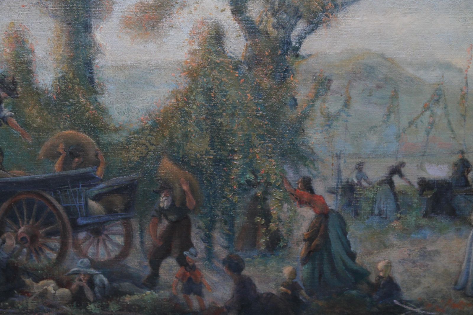 Franklin Whitesummer Fair   British Art Twenties Slade School Oil Painting Village Landscapecirca 1920 photo Art