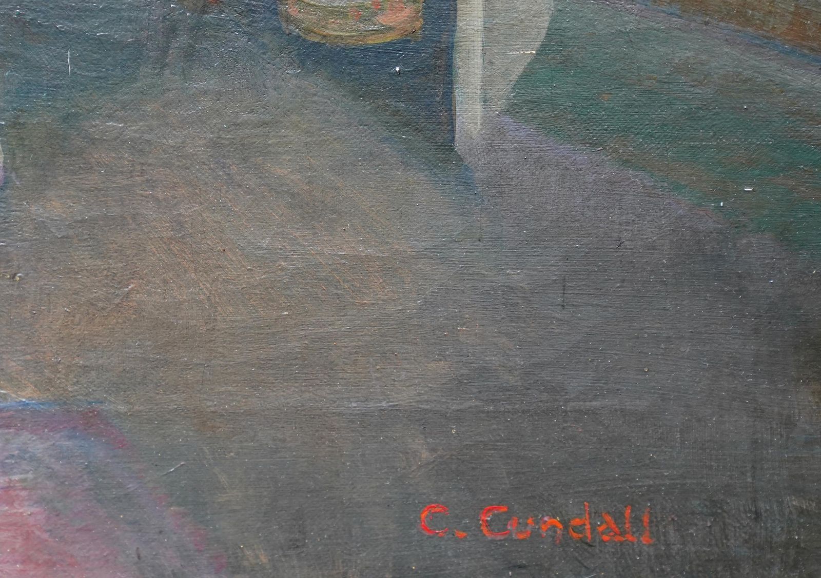 photo furniture Charles Ernest Cundallportrait Of A Family In An Interior   British 1950's Art Oil Paintingcirca 1955
