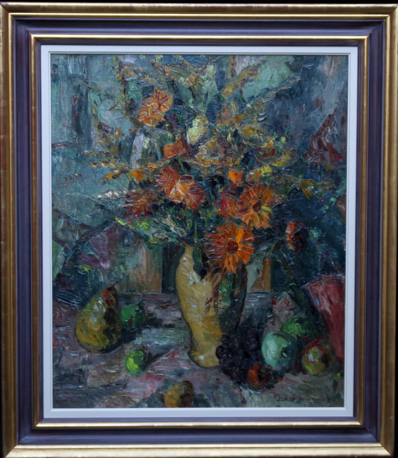 Elliott Seabrookefloral Bouquet   Post Impressionist 20's British Art Cezanne Style Oil Painting Circa 1925