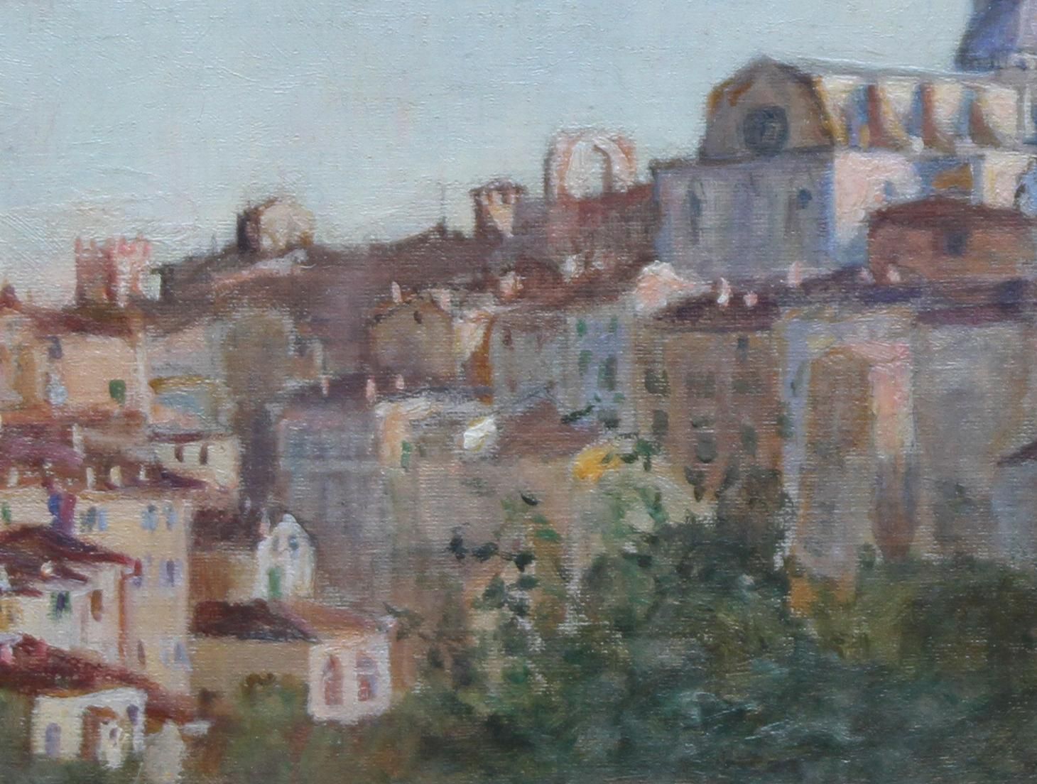 Susan Isabel Dacresiena Italy   19thc British Impressionist Oil Painting Cityscape Female Artistcirca 1875 photo for sale