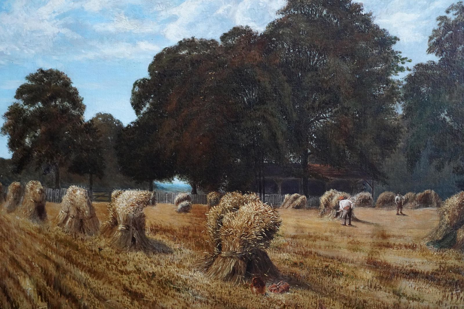 Harvest Landscape   British 19th Century Art Victorian Landscape Oil Painting1883 photo Art