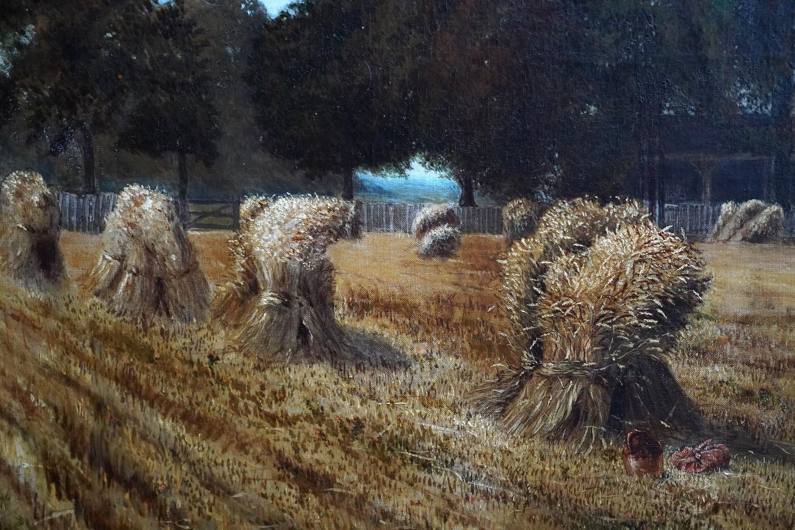 Harvest Landscape   British 19th Century Art Victorian Landscape Oil Painting1883 photo buy