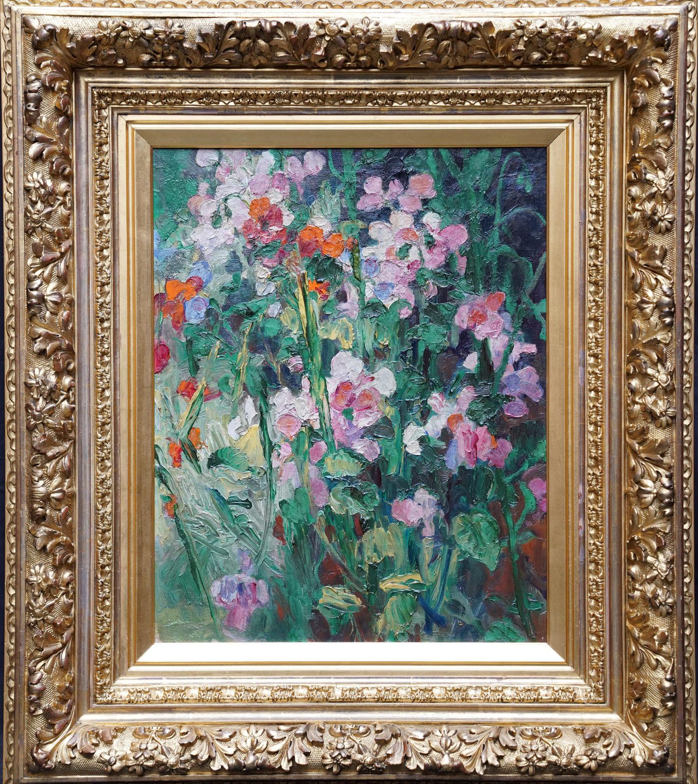 Gerald Spencer Prysesweet Pea Flowers   British 1930's Art Floral Still Life Oil Paintingcirca 1930