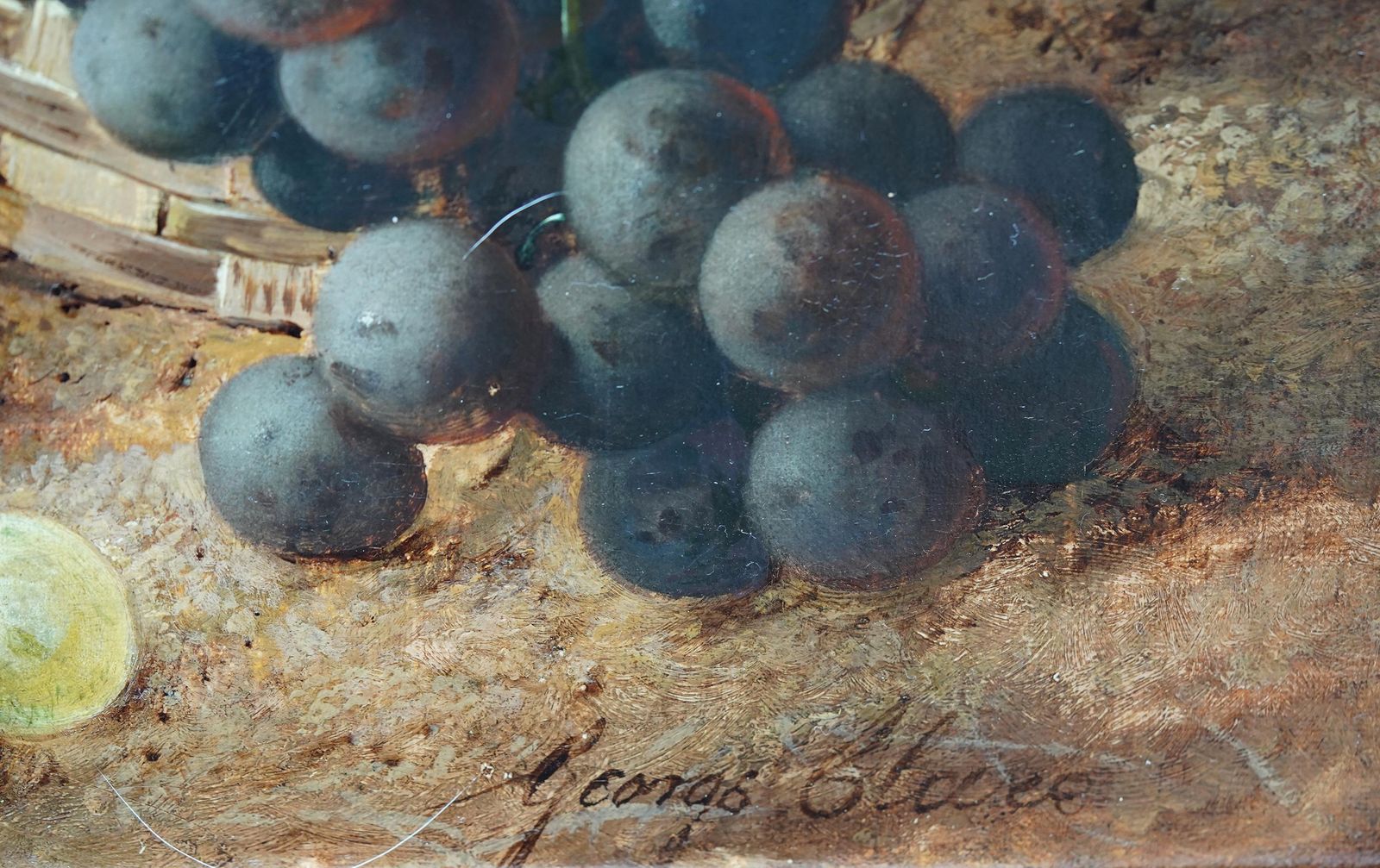 Art George Clarestill Life Of Fruit   British 19th Century Victorian Art Oil Painting Still Lifecirca 1870 photo