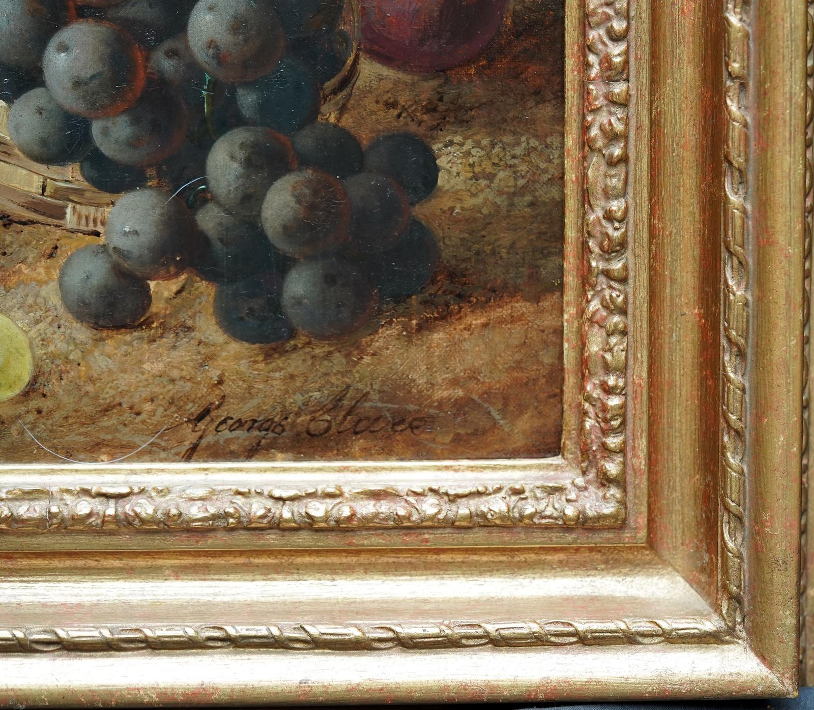 6121.0 George Clarestill Life Of Fruit   British 19th Century Victorian Art Oil Painting Still Lifecirca 1870 photo