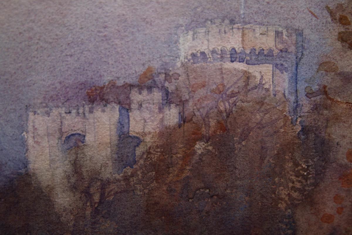 Henry Charles Brewerwarwick Castle   British Art Early 20th Century Painting River Landscape Autumn1917 photo 2448.0