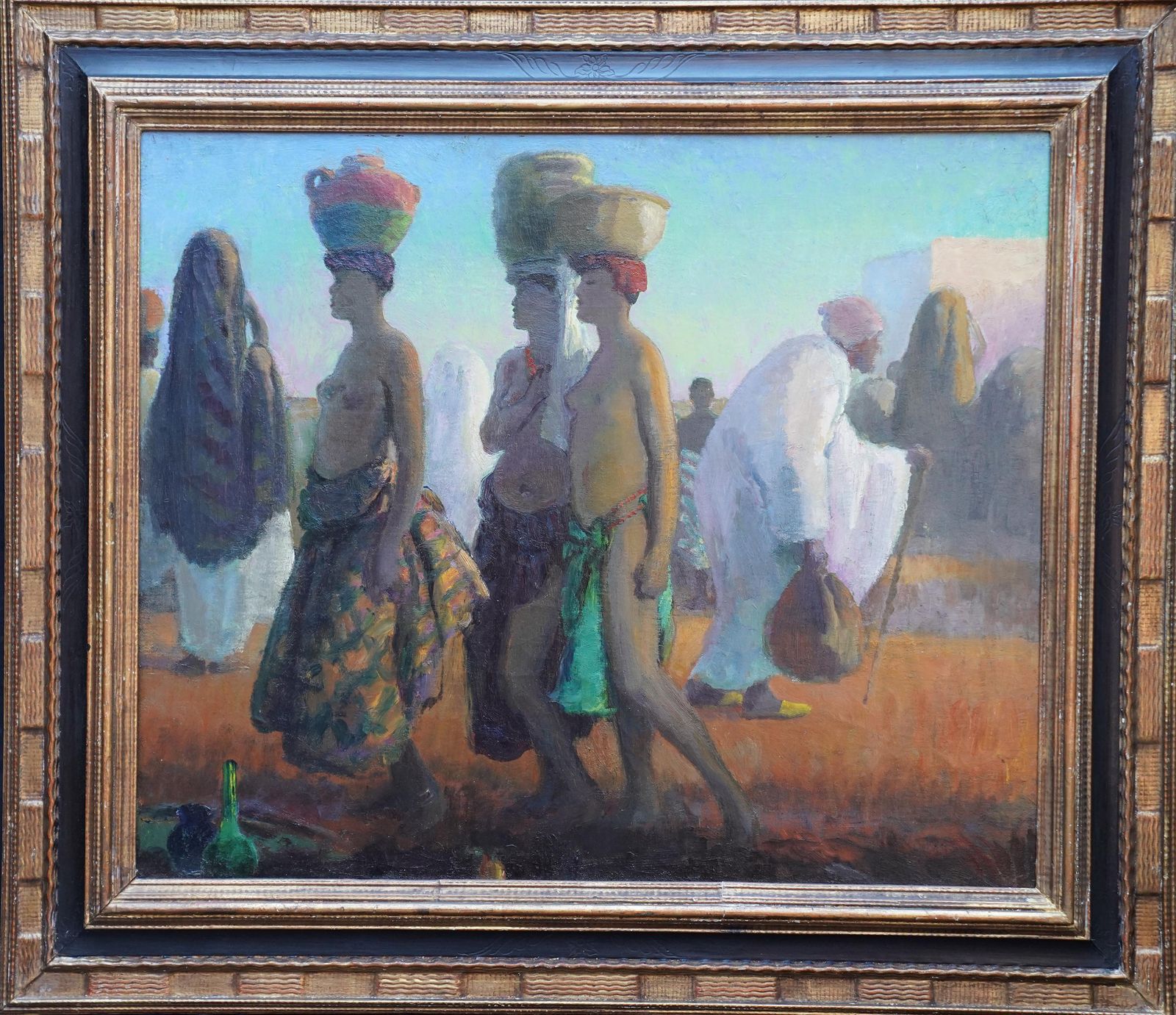 Gerald Spencer Pryseportrait Of Water Bearers, Africa   British 1920's Orientalist Art Oil Paintingcirca 1925
