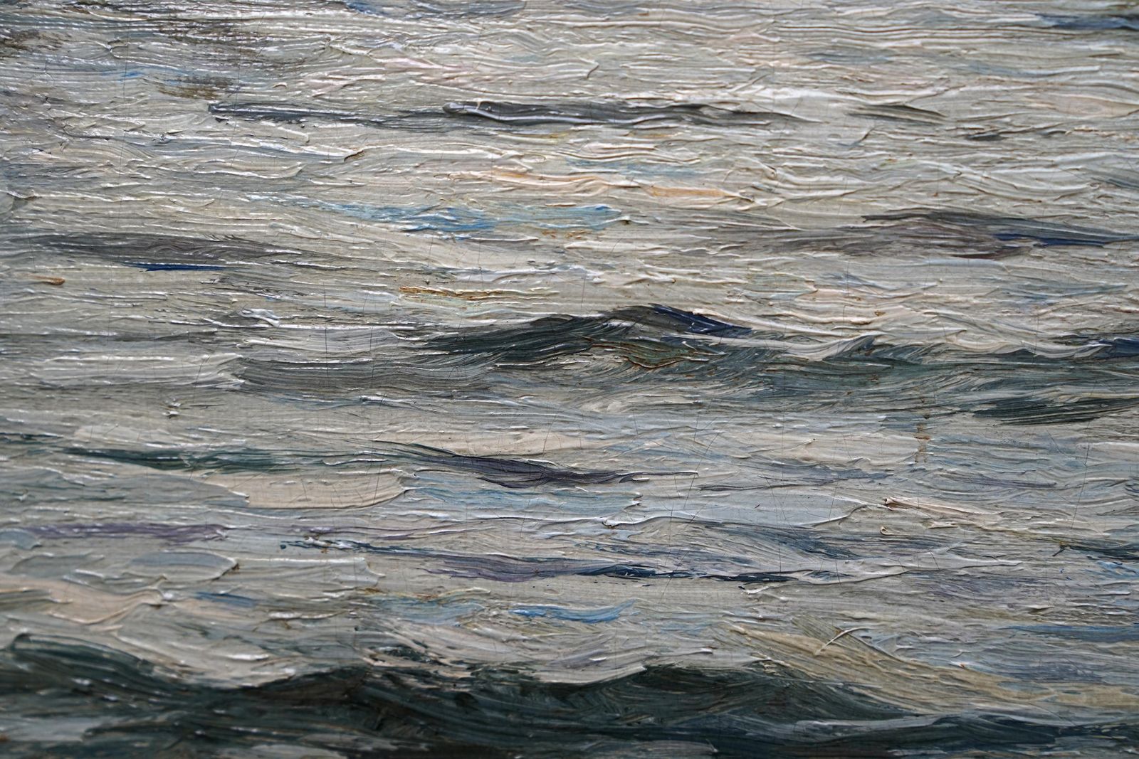 Joseph Hendersonseascape With Boats Storm Coming   Scottish 19thc Exh Impressionist Oil Painting1876 photo vinterior