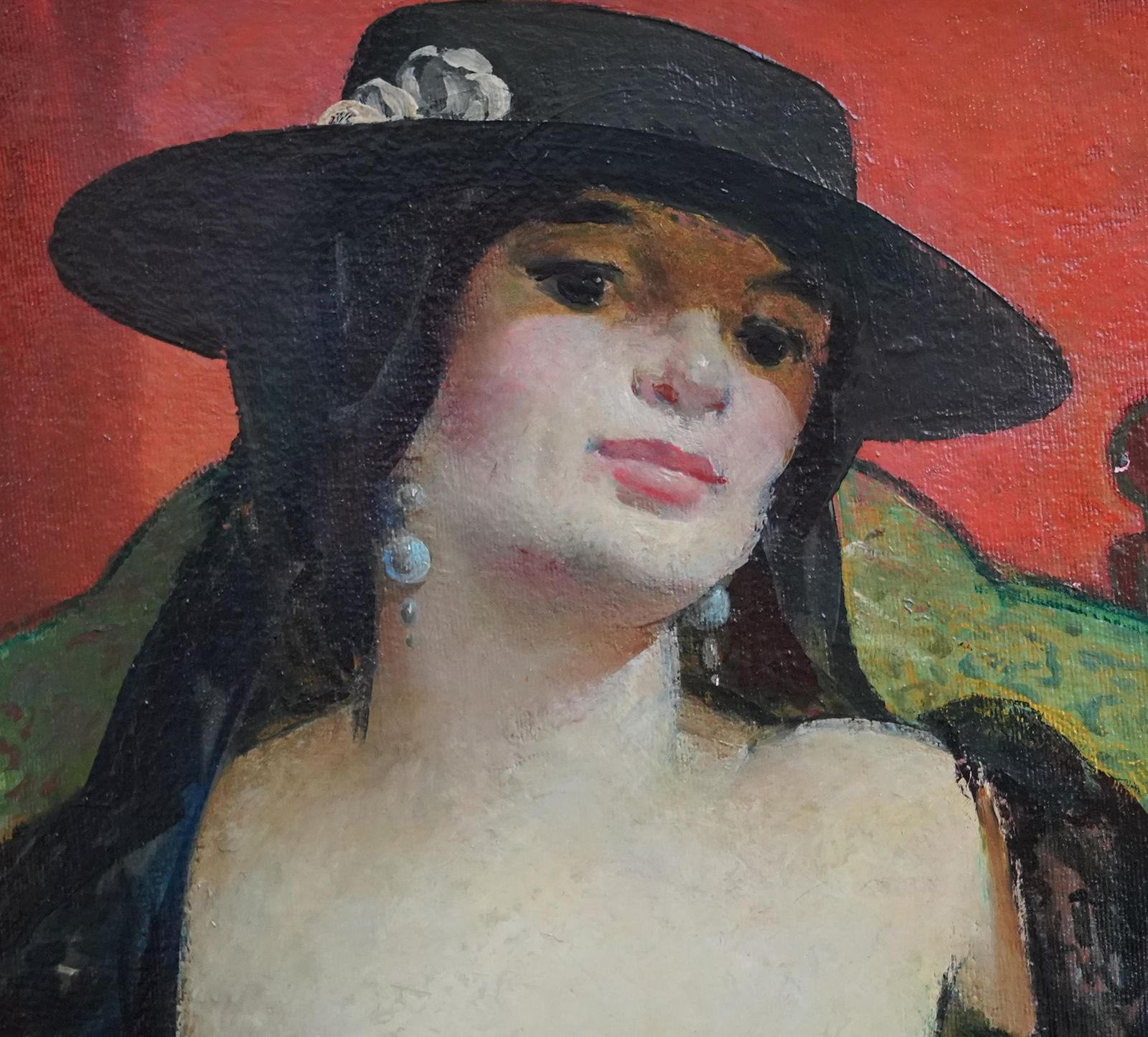 William Crosbienude Portrait Of A Spanish Woman   Scottish Art Female Portrait Oil Painting1981 photo vinterior