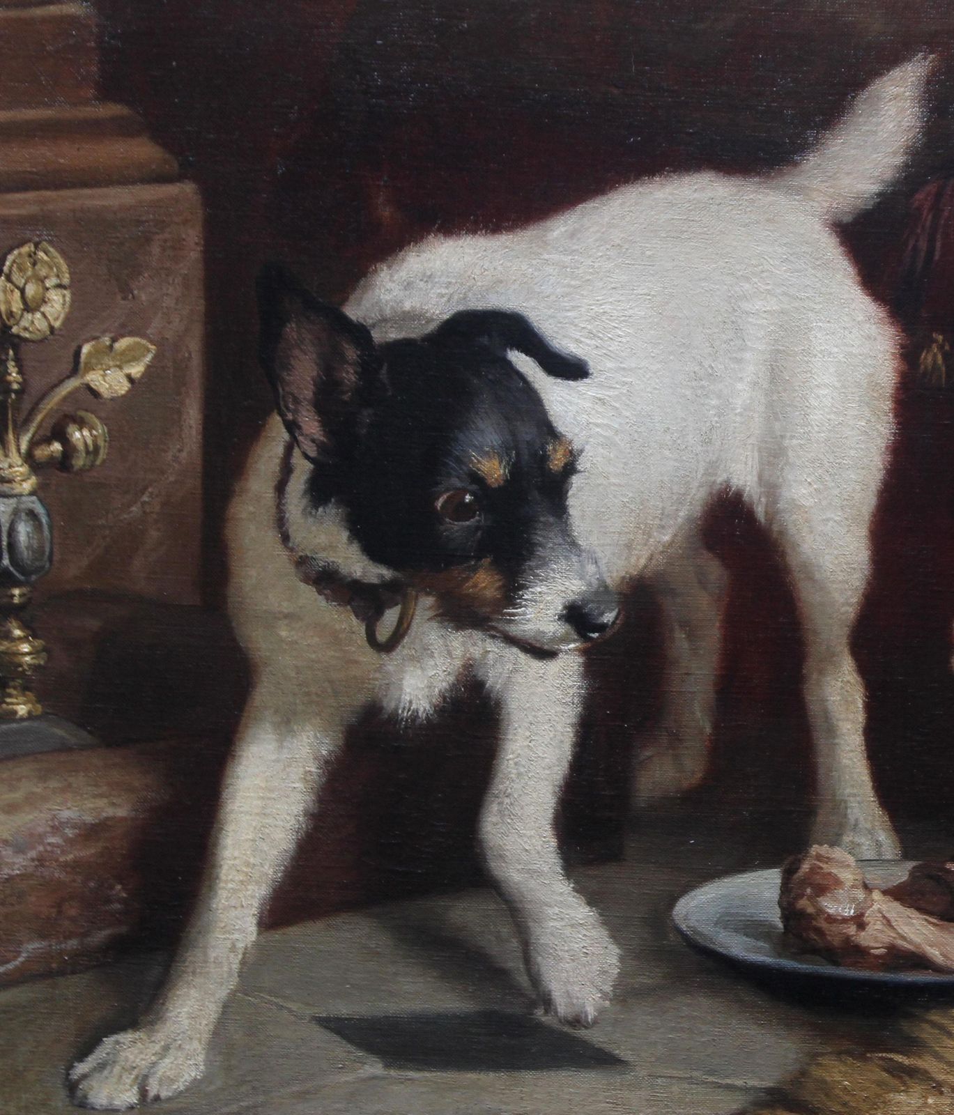 Carl Suhrlandtportrait Of A Cat And Dog   Victorian Genre 1884 Animal Art Oil Painting1884 photo Art