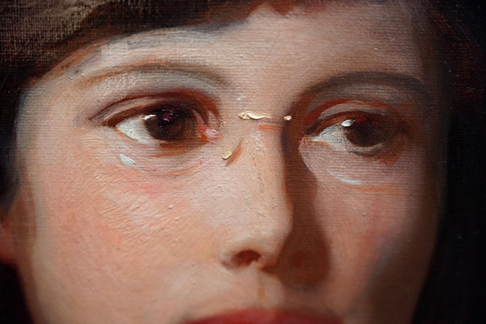 Alfred Kingsley Lawrenceportrait Of A Lady In Pince Nez   British 1919 Art Portrait Oil Painting1919 photo vinterior