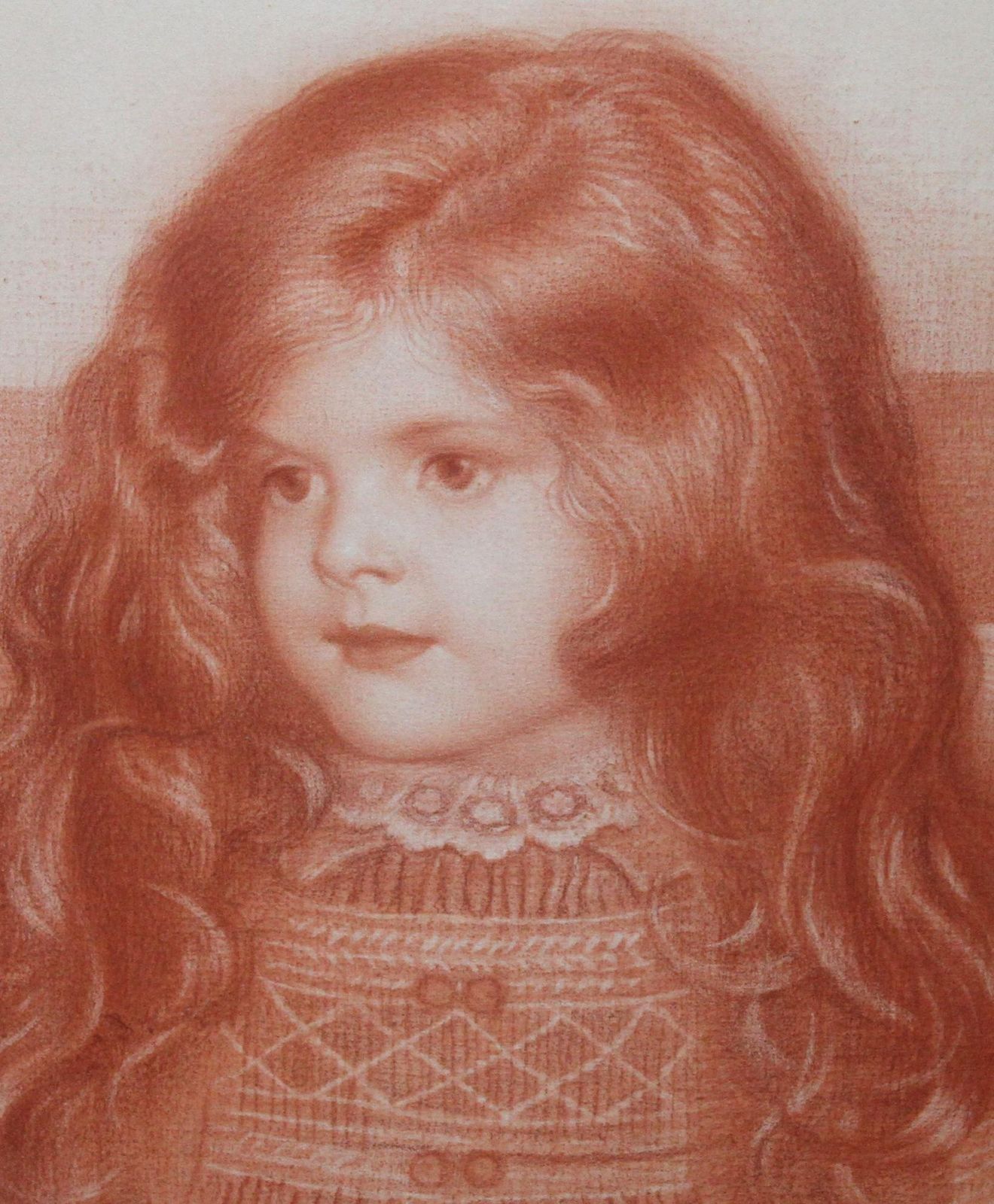 Edward Robert Hughesportrait Of Mildred   British Victorian Art Pre Raphaelite Seated Young Girl1885 photo 6937.0