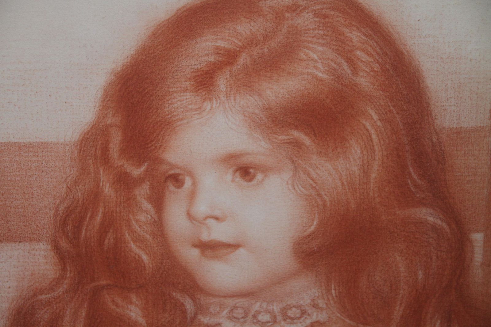 Edward Robert Hughesportrait Of Mildred   British Victorian Art Pre Raphaelite Seated Young Girl1885 photo vinterior