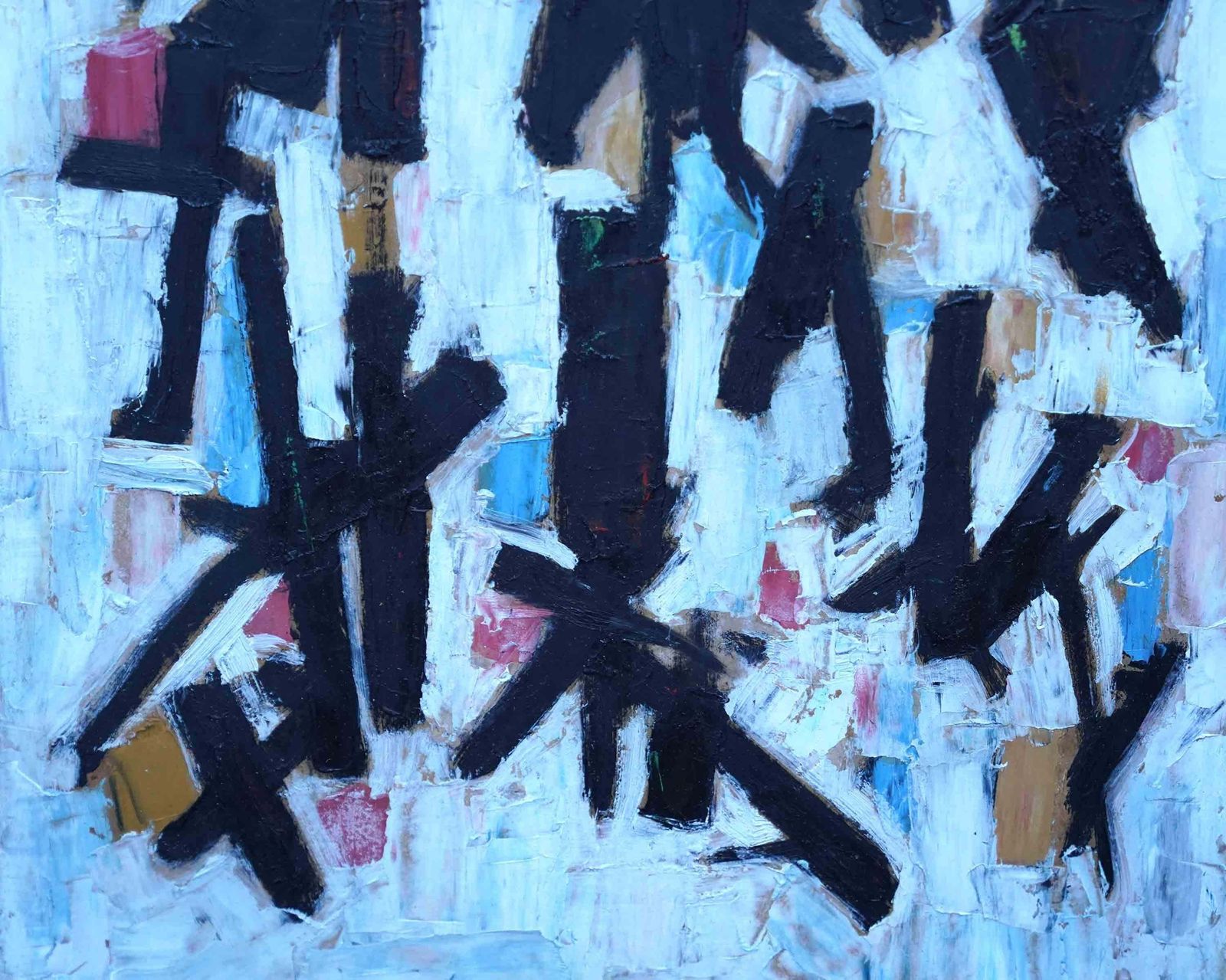 Leo Davyfifties Abstract   British 1954 Abstract Art Oil Painting Slade School Artist1954 photo Art