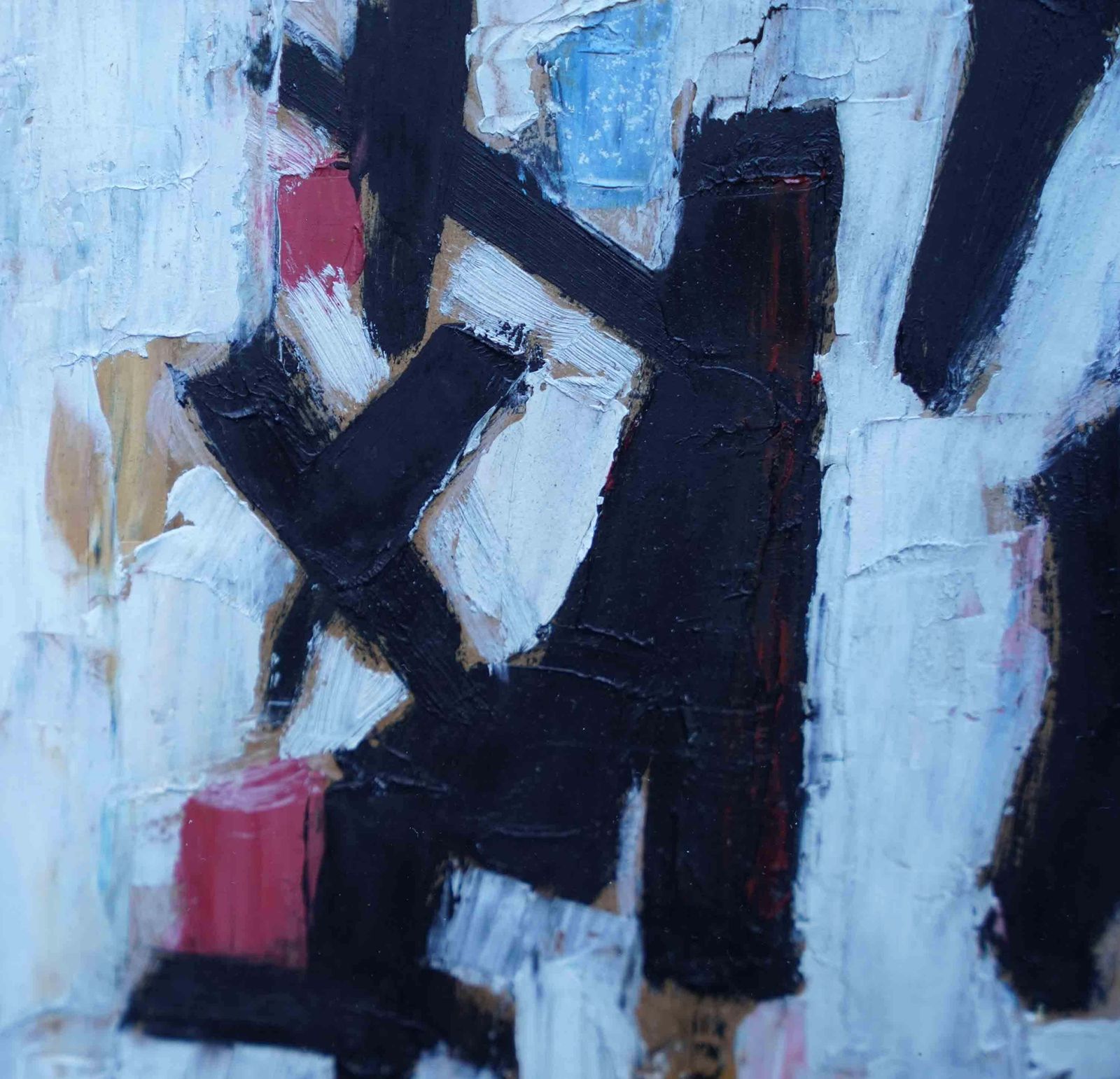 Leo Davyfifties Abstract   British 1954 Abstract Art Oil Painting Slade School Artist1954 photo 7141.0