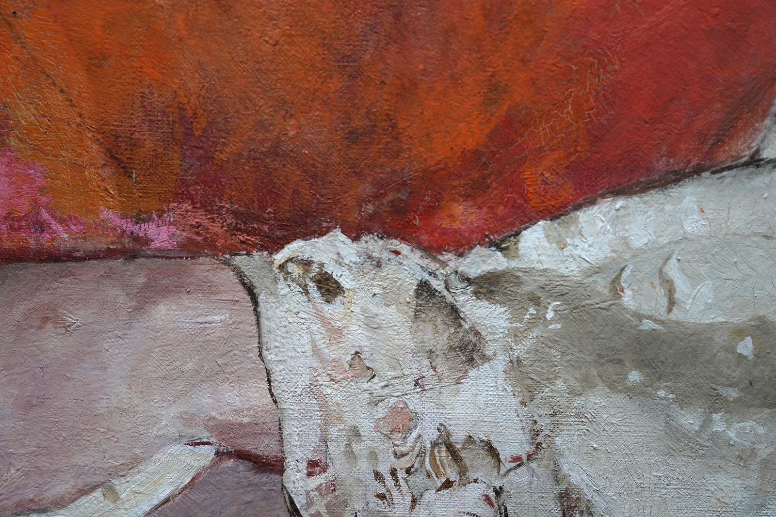 Sydney Seymour Lucasportrait Of Sheila De Quincey   British 1950's Art Portrait Oil Paintingcirca 1957 photo vintage