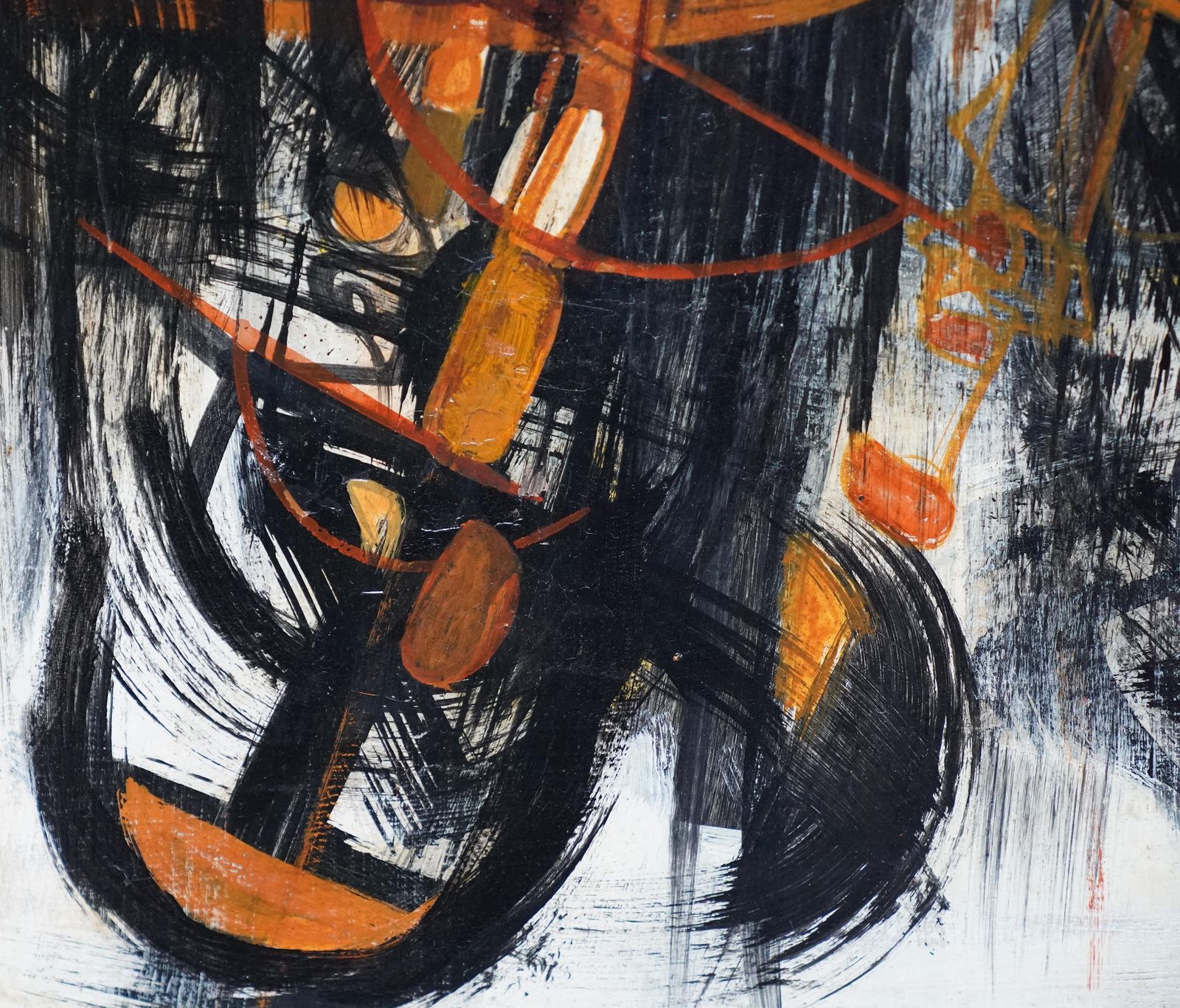 Anne Dunnabstract Composition 1966   British 60's Abstract Art Oil Painting Female Artist1966 photo vinterior