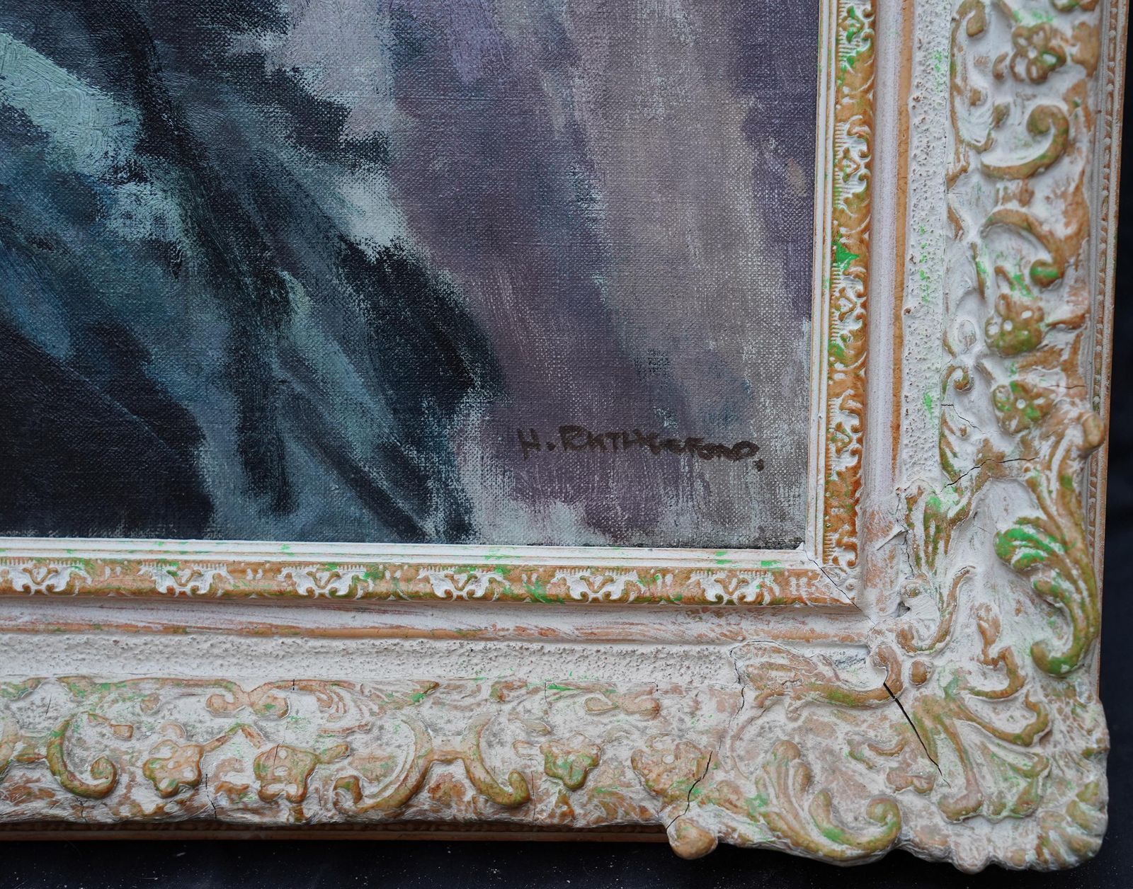 photo for sale Harry Rutherfordpost Impressionist Portrait Of A Woman   British 40's Art Portrait Oil Paintingcirca 1940