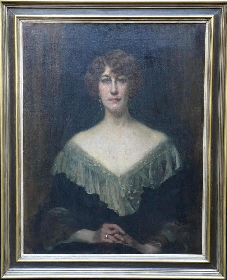 8161.0 Pilade Bertieriportrait Of Emily Gertrude Muirhead   British Italian 1910 Art Oil Paintingcirca 1910 photo