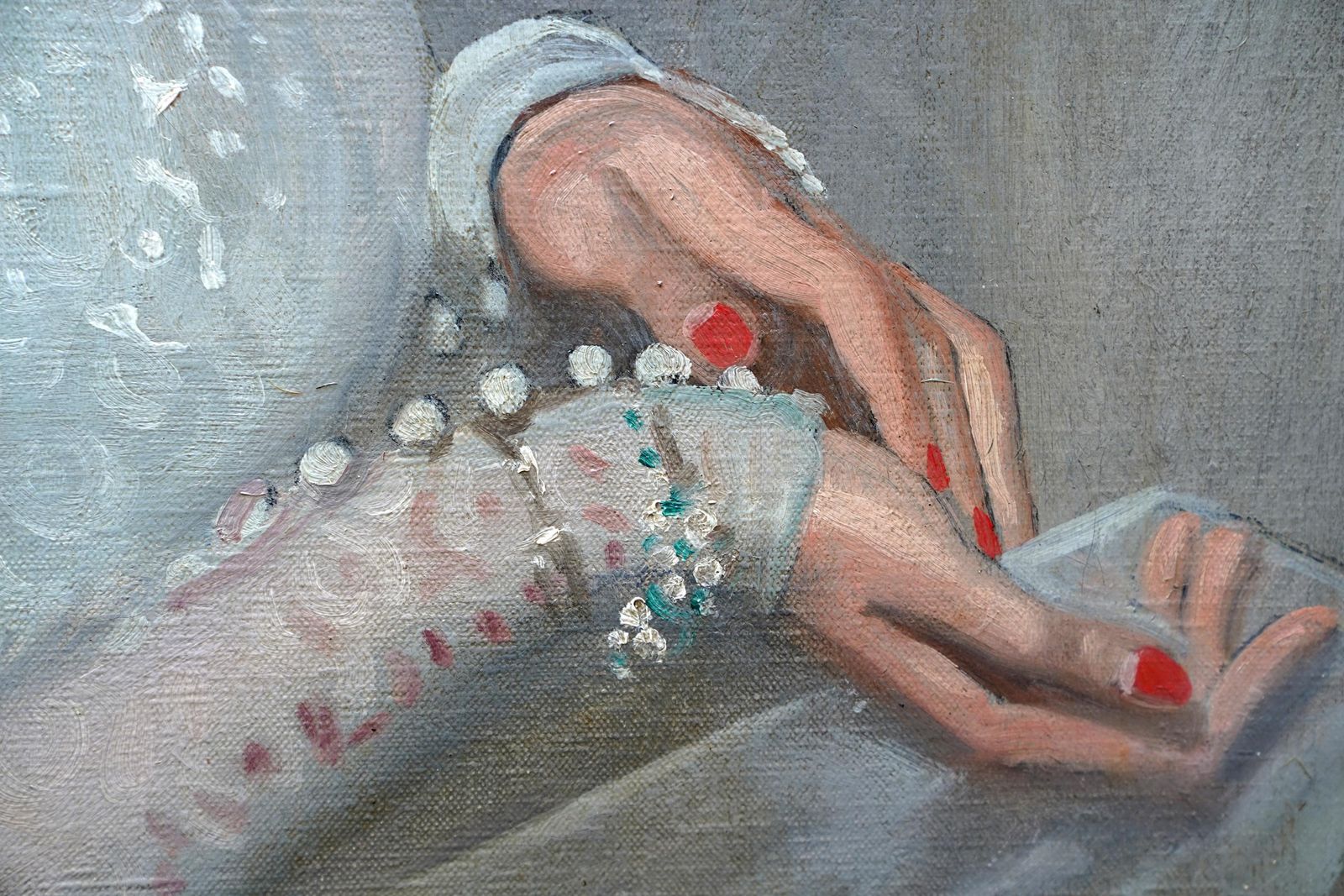 photo furniture Frank Owen Salisburyportrait Of A Bride   British 1934 Romantic Art Female Portrait Oil Painting1934