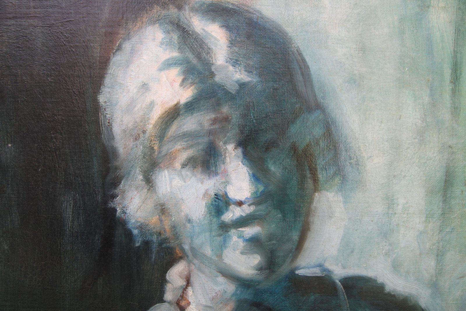Philip Wilson Steerportrait Of A Woman   Blue   British Edwardian Impressionist Art Oil Painting Circa 1900 photo Art