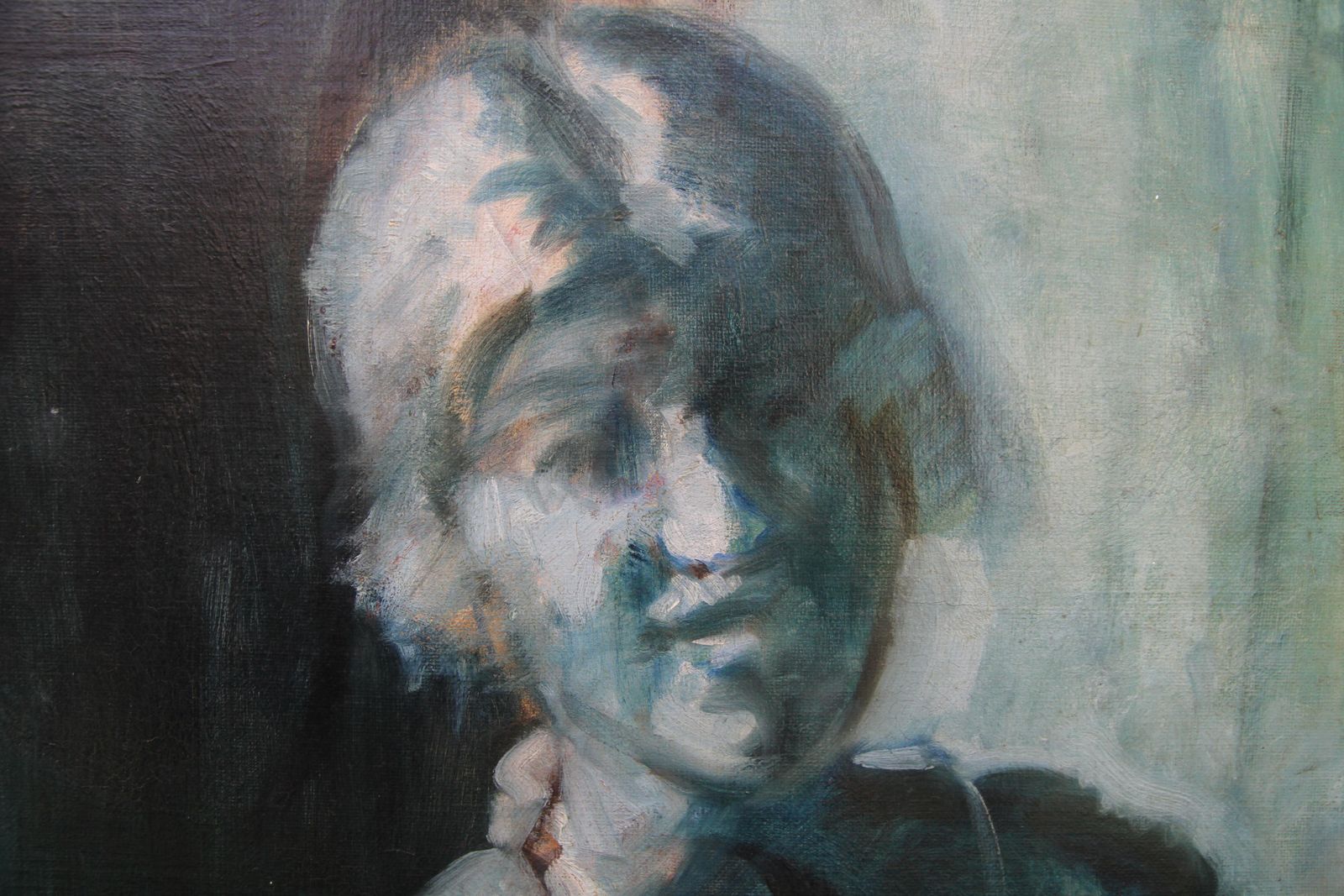 Philip Wilson Steerportrait Of A Woman   Blue   British Edwardian Impressionist Art Oil Painting Circa 1900 photo 8161.0