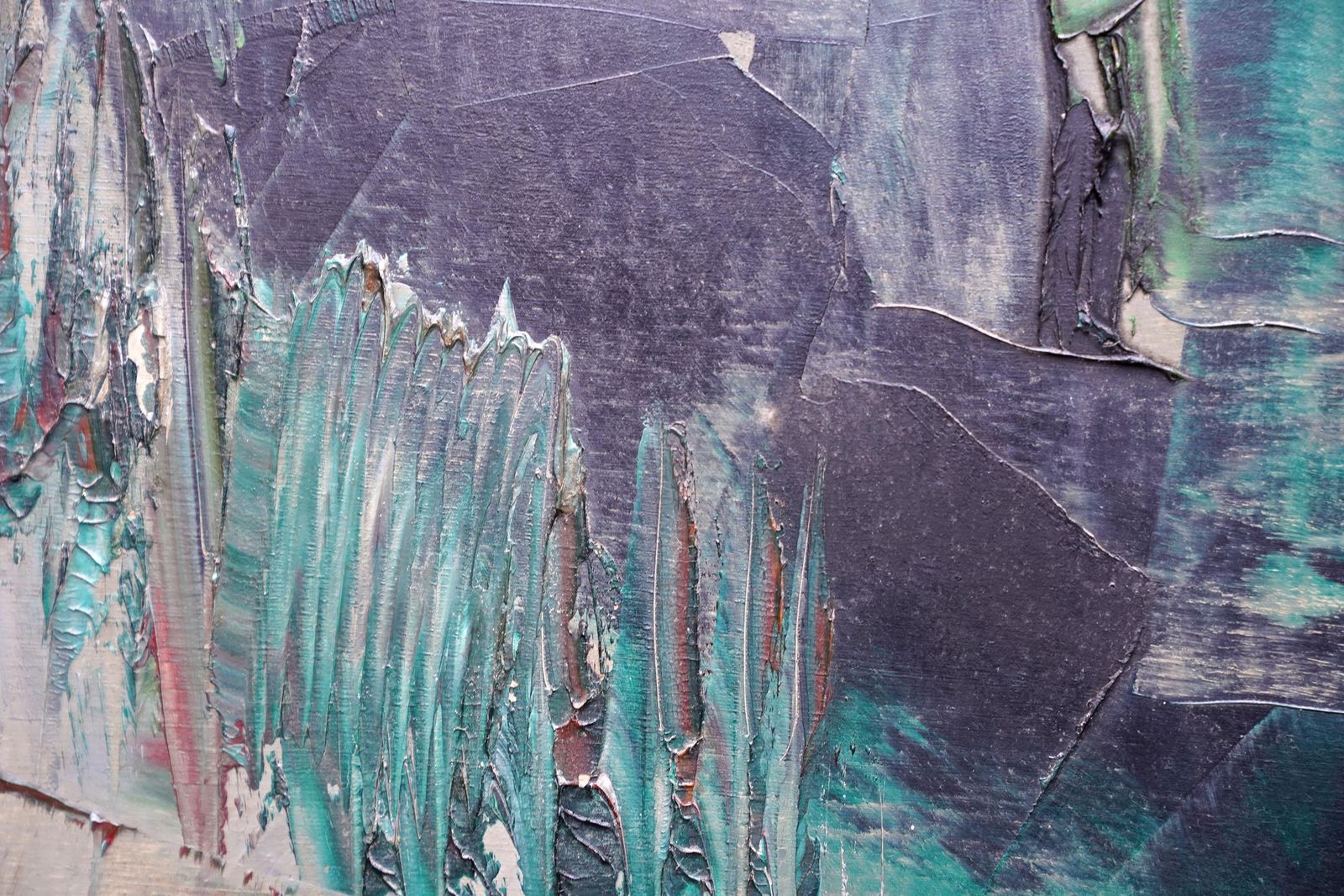 Robert Sadlerseaport 1 1957   British Abstract Art Oil Painting Suffolk Artist1957 photo vintage