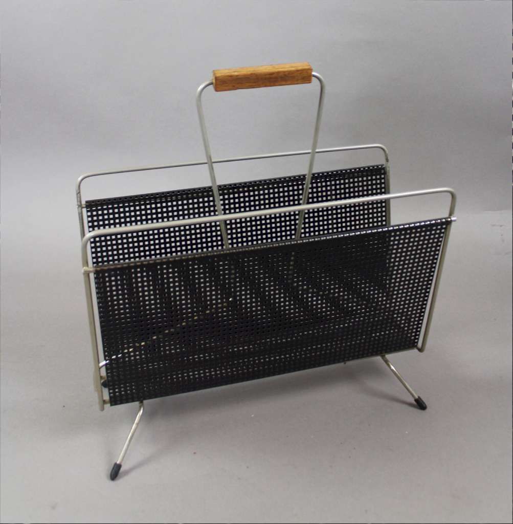 Perforated Magazine Rack From The 1950s photo furniture