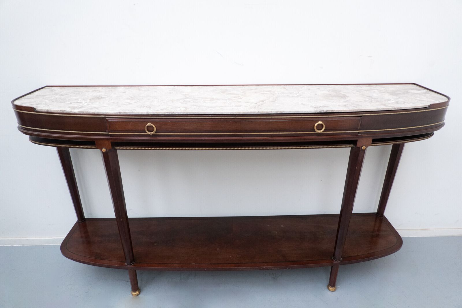 Console By Alban Chambon, Mahogany And Marble, 1900s photo furniture