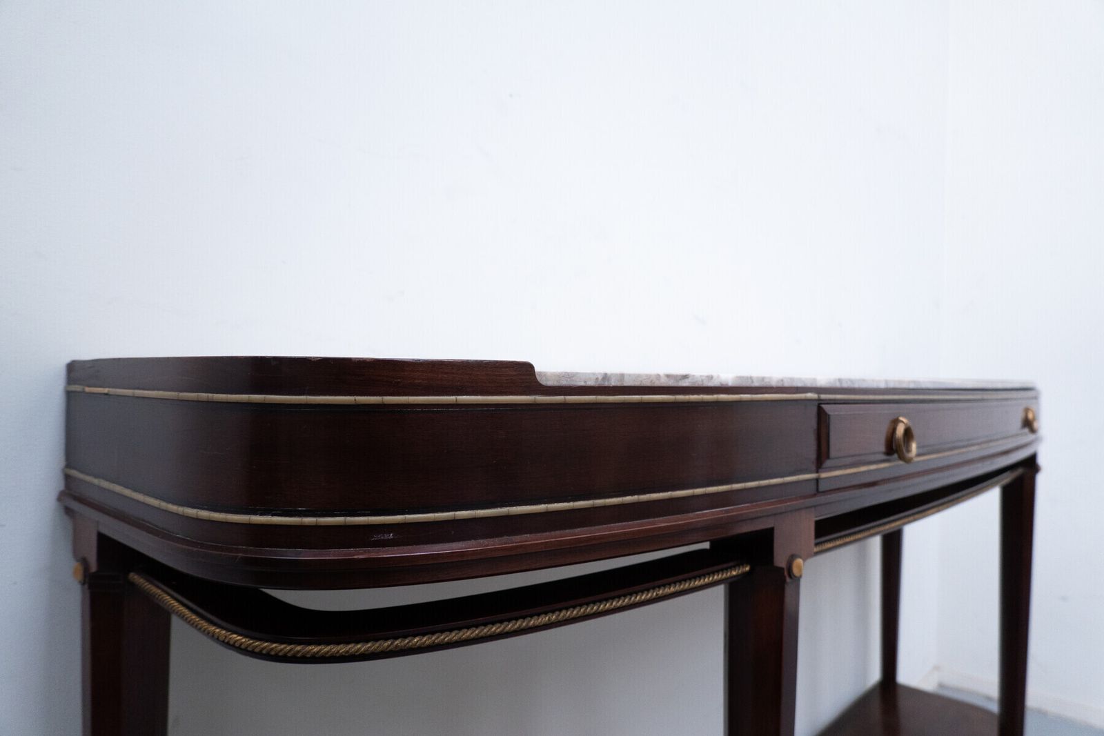Console By Alban Chambon, Mahogany And Marble, 1900s photo buy