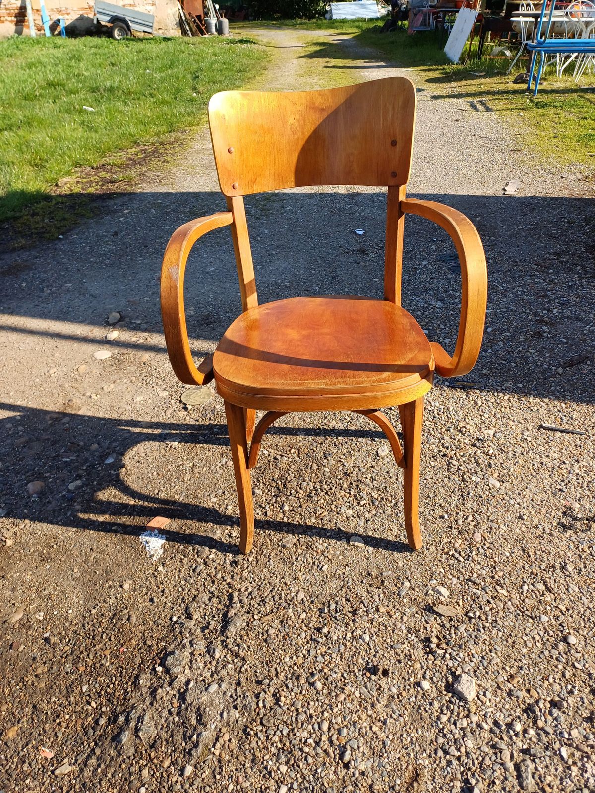 Baumann Armchair, 1960s, Beech photo Furniture