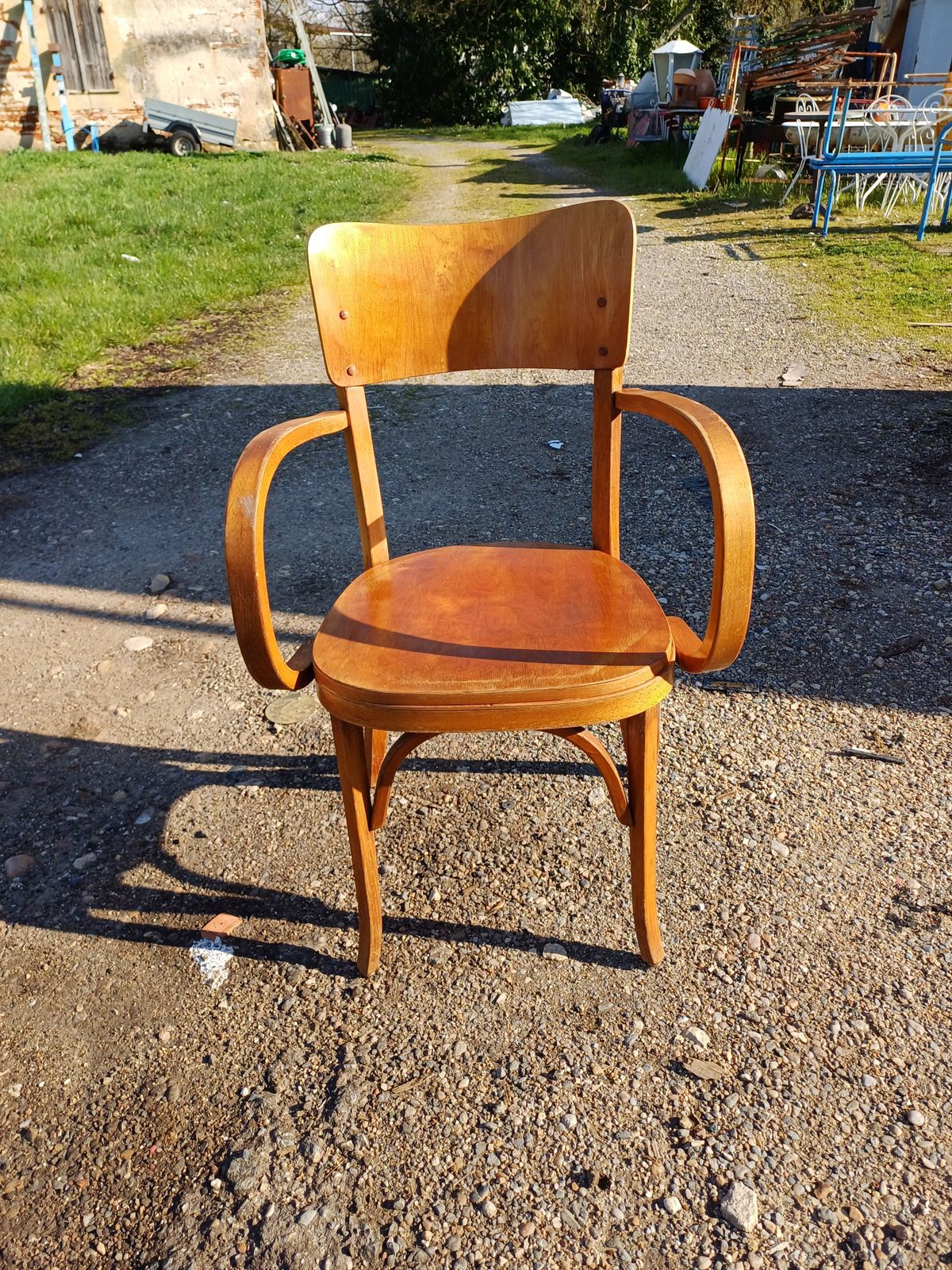 Baumann Armchair, 1960s, Beech