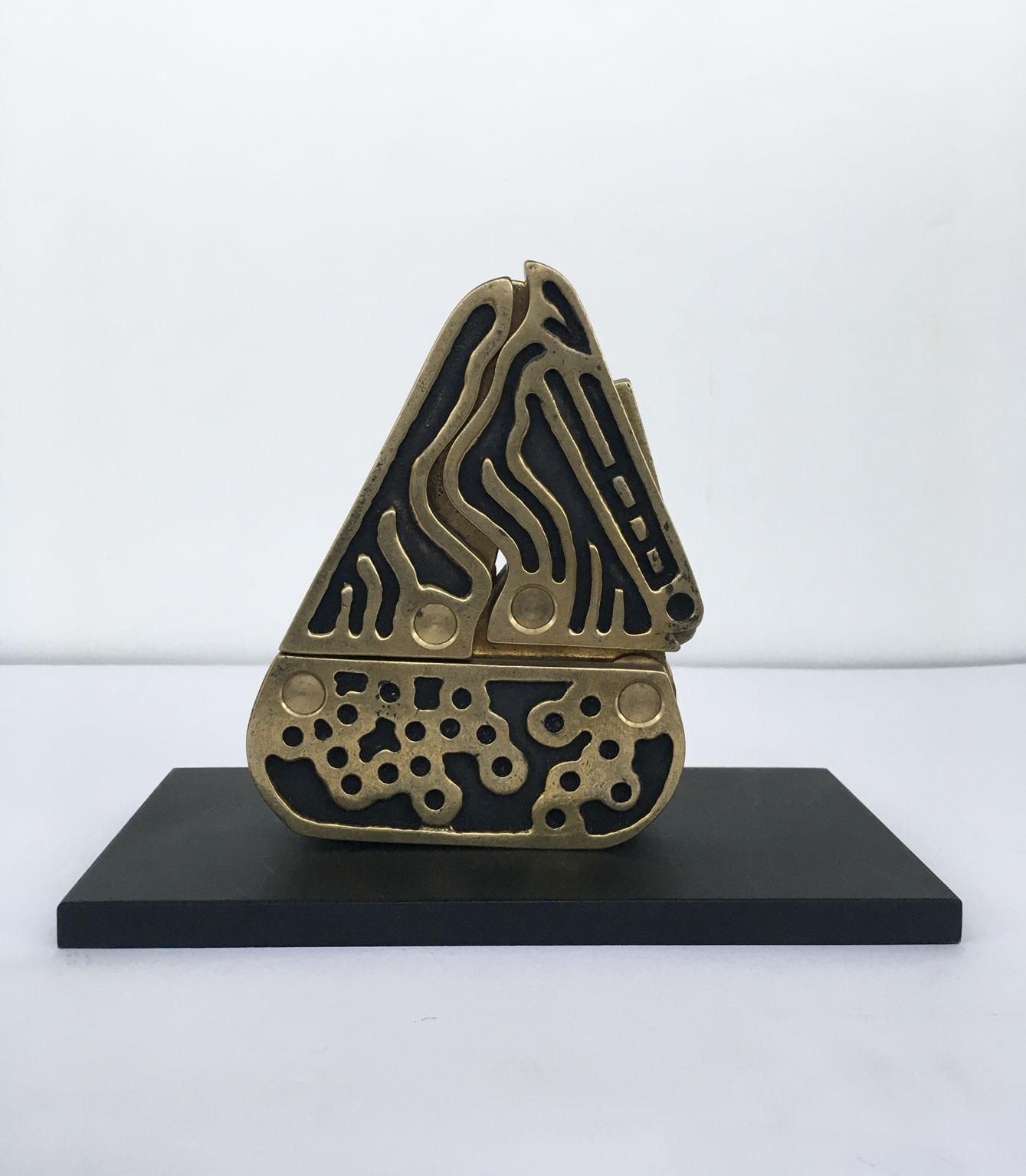 1980 Italy Bronze Abstract Kinetic Sculpture Bruno Chersicla Alambicco Still photo vinterior