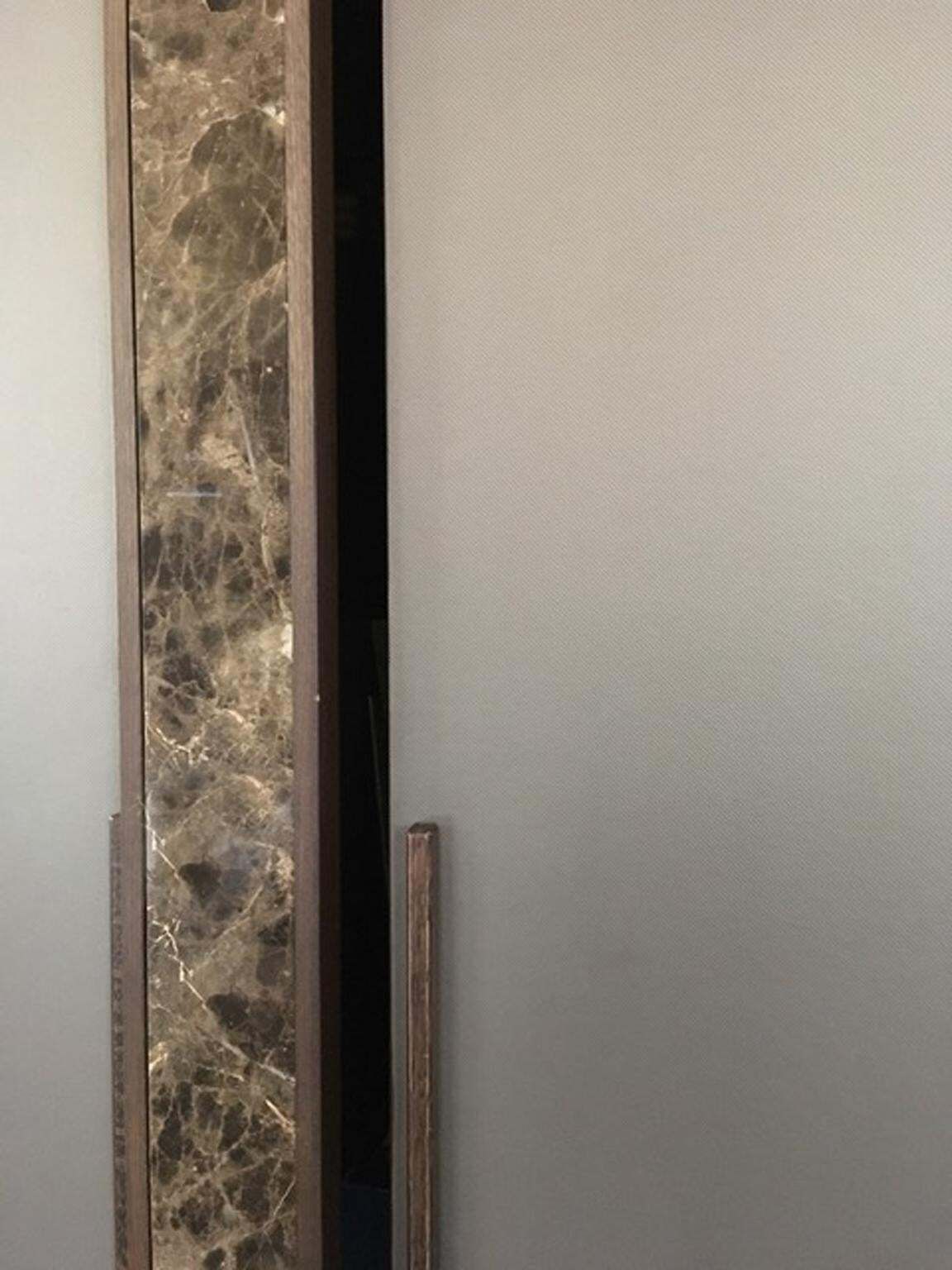 photo vinterior Italian Contemporary Design Black Marble And Oak Wood Wardrobe