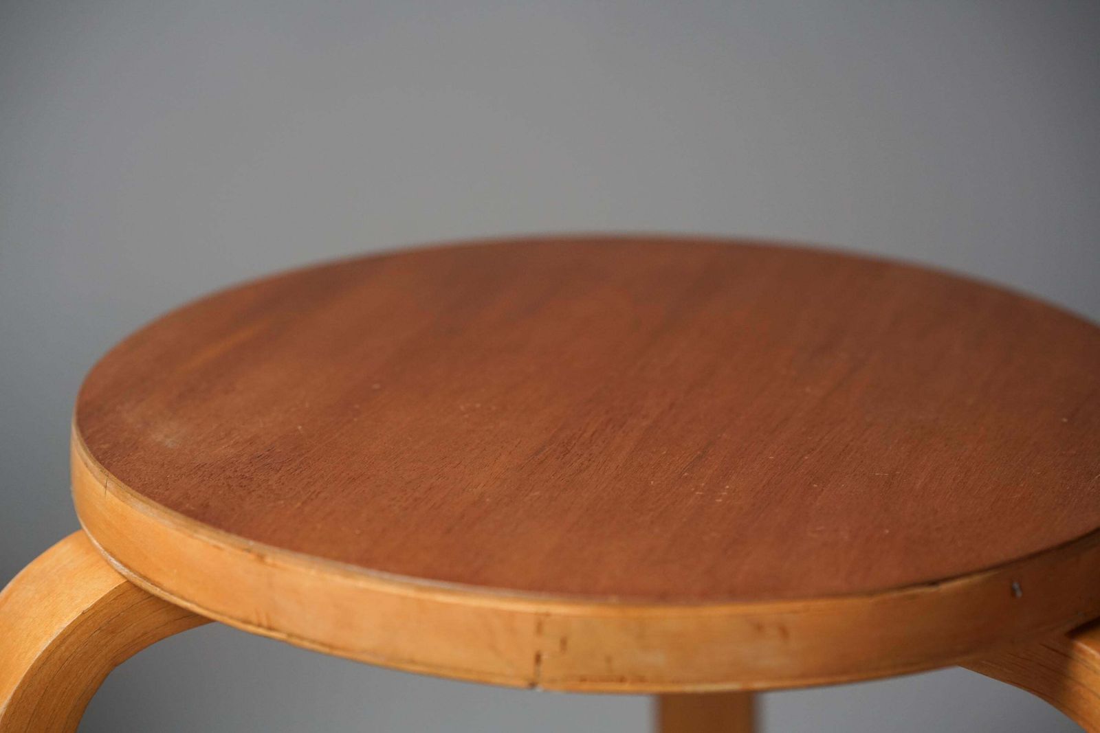 photo furniture Pair Of Teak Aalto Model 60 Stools, Oy Huonekalu  Ja Rakennustyötehdas Ab, 1940s