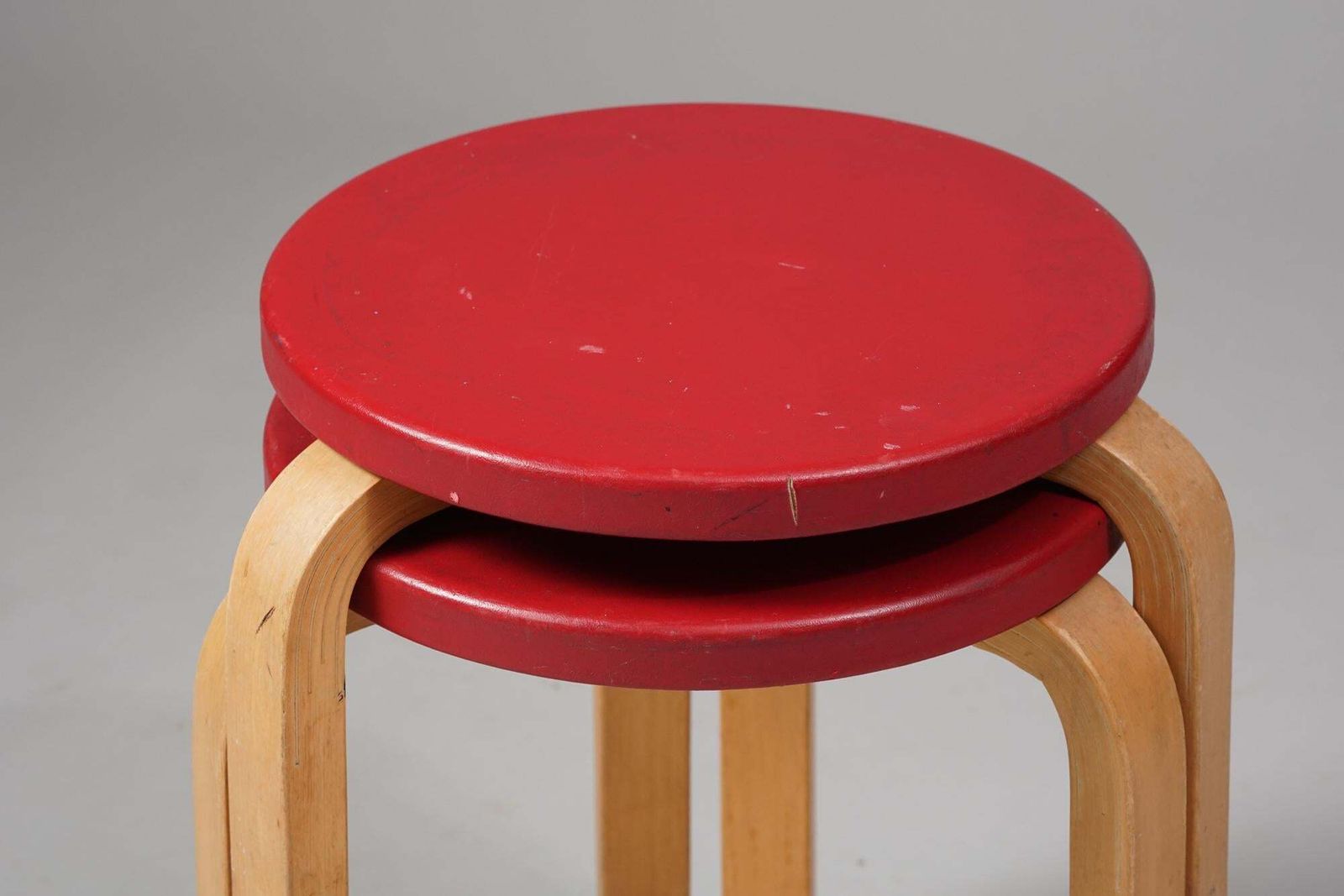 Set Of Two Model 60 Stools, Alvar Aalto, Artek, 1950s photo furniture